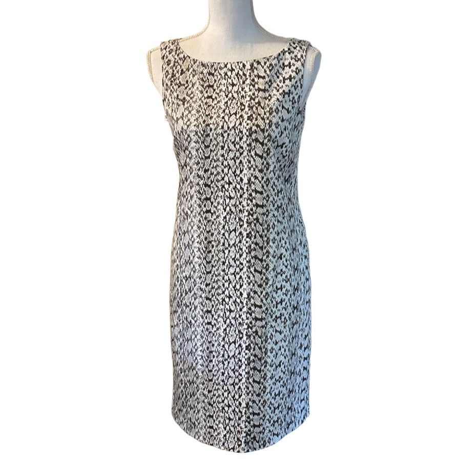 Max Mara Max Mara Snake Print Sheath Dress 8 Women Brown Designer Size M / US 6-8 / IT 42-44 - 1 Thumbnail