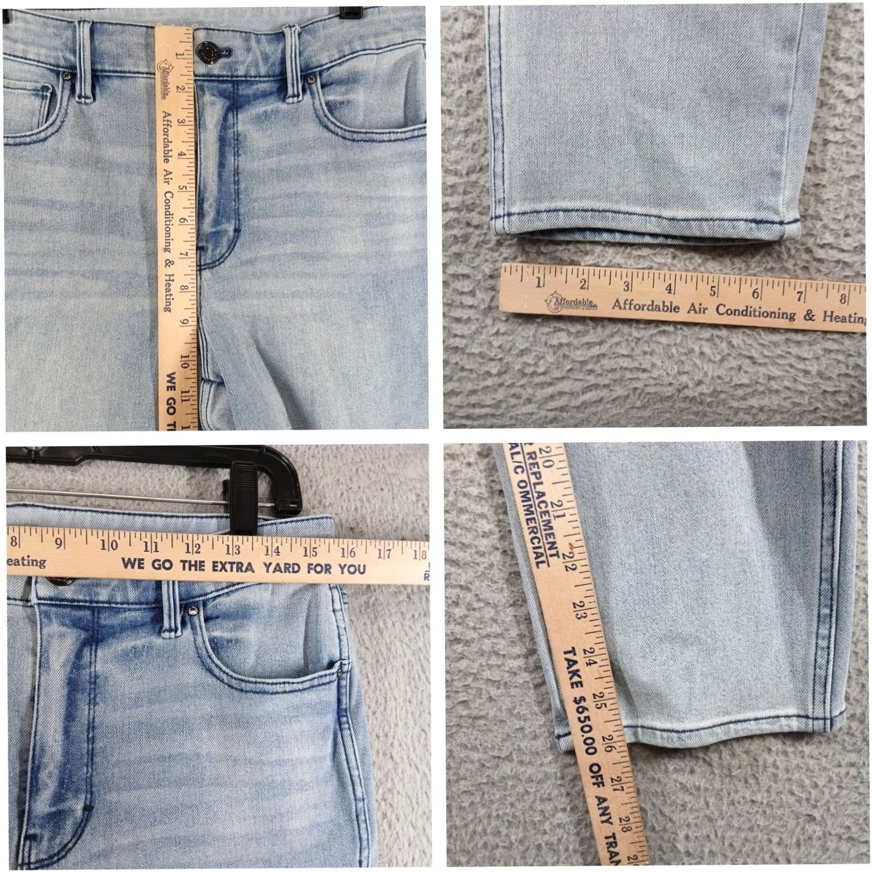 White House Black Market VINTAGE? No. White House Black Market The Straight High Rise Stretch Jeans 10 Blue EUC Size 24" / US 00 / IT 34 - 5 Thumbnail
