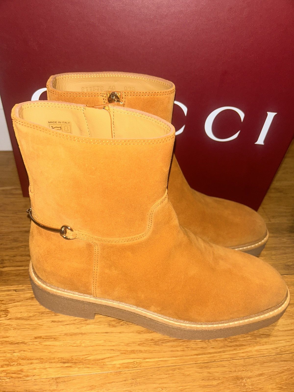 Gucci Gucci Horsebit Edith Ankle Boots Suede size 40 811378 Size US 10 / IT 40 - 8 Thumbnail