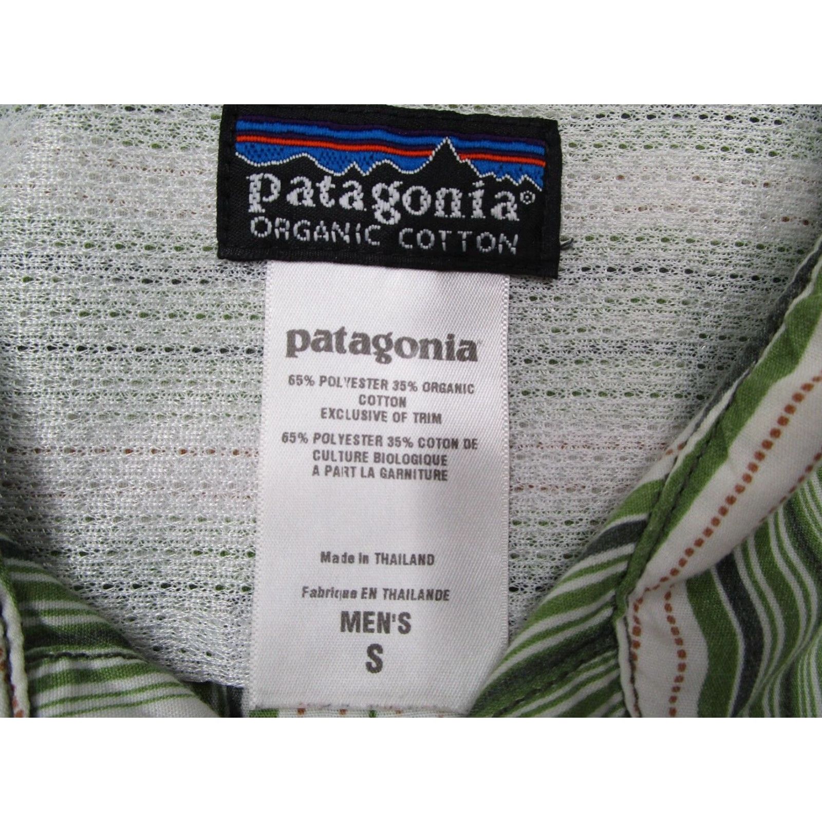 Patagonia Patagonia Shirt Mens Small Green Stripe Snap Front Organic Cotton Work Hike Size US S / EU 44-46 / 1 - 3 Thumbnail