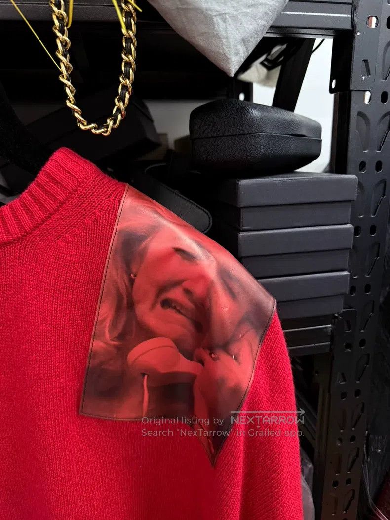 Raf Simons Raf Simons Red velvet season wool patch sweater Size US XS / EU 42 / 0 - 3 Thumbnail
