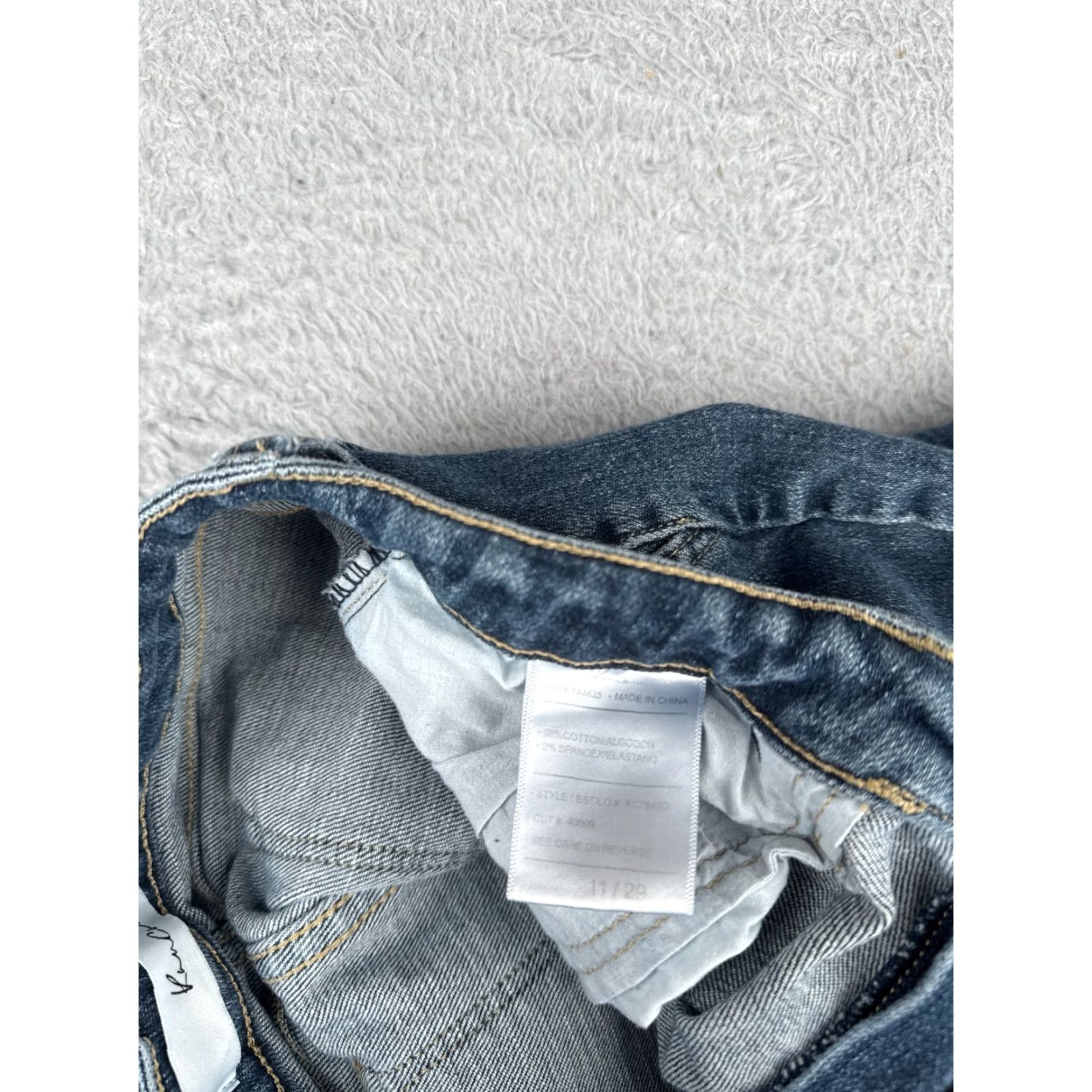 Vintage Kancan Jeans Juniors 11 Blue Denim Flared Mid Rise 28x32 Jeans Womens Size 32" / US 10 / IT 46 - 7 Thumbnail