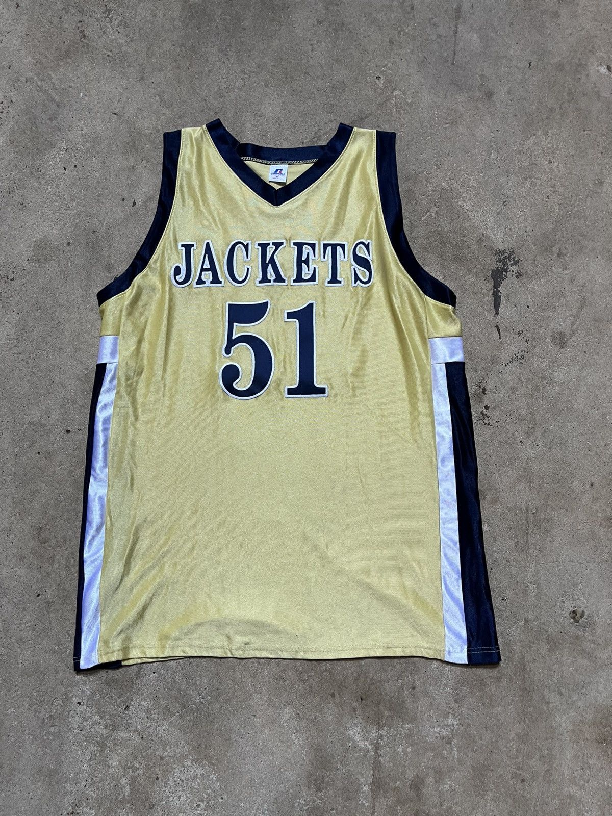 Russell Athletic Vintage y2k David Nelson Georgia Tech Basketball Jersey NCAA Size US L / EU 52-54 / 3 - 2 Thumbnail