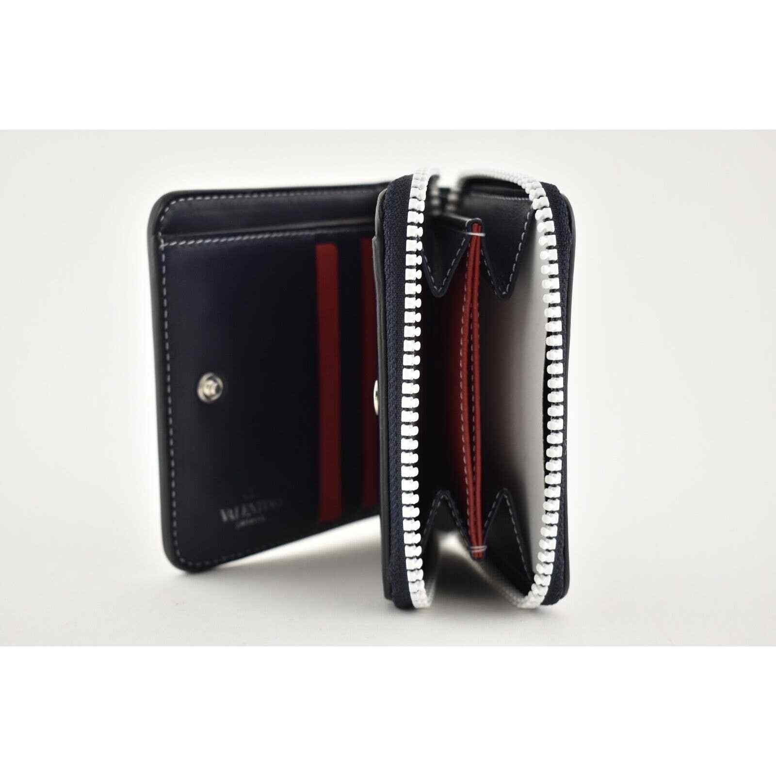 Valentino Valentino Spike Leather Small Zip French Compact Wallet Size ONE SIZE - 12 Thumbnail