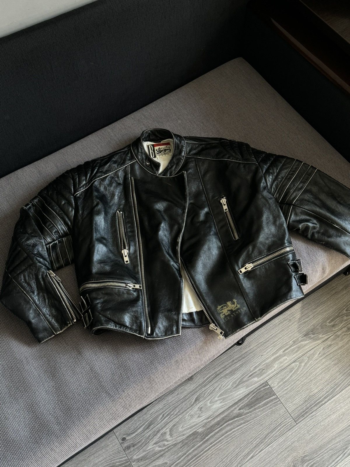 Other Queen Blue System 1990 leather jacket Size US M / EU 48-50 / 2 - 2 Thumbnail