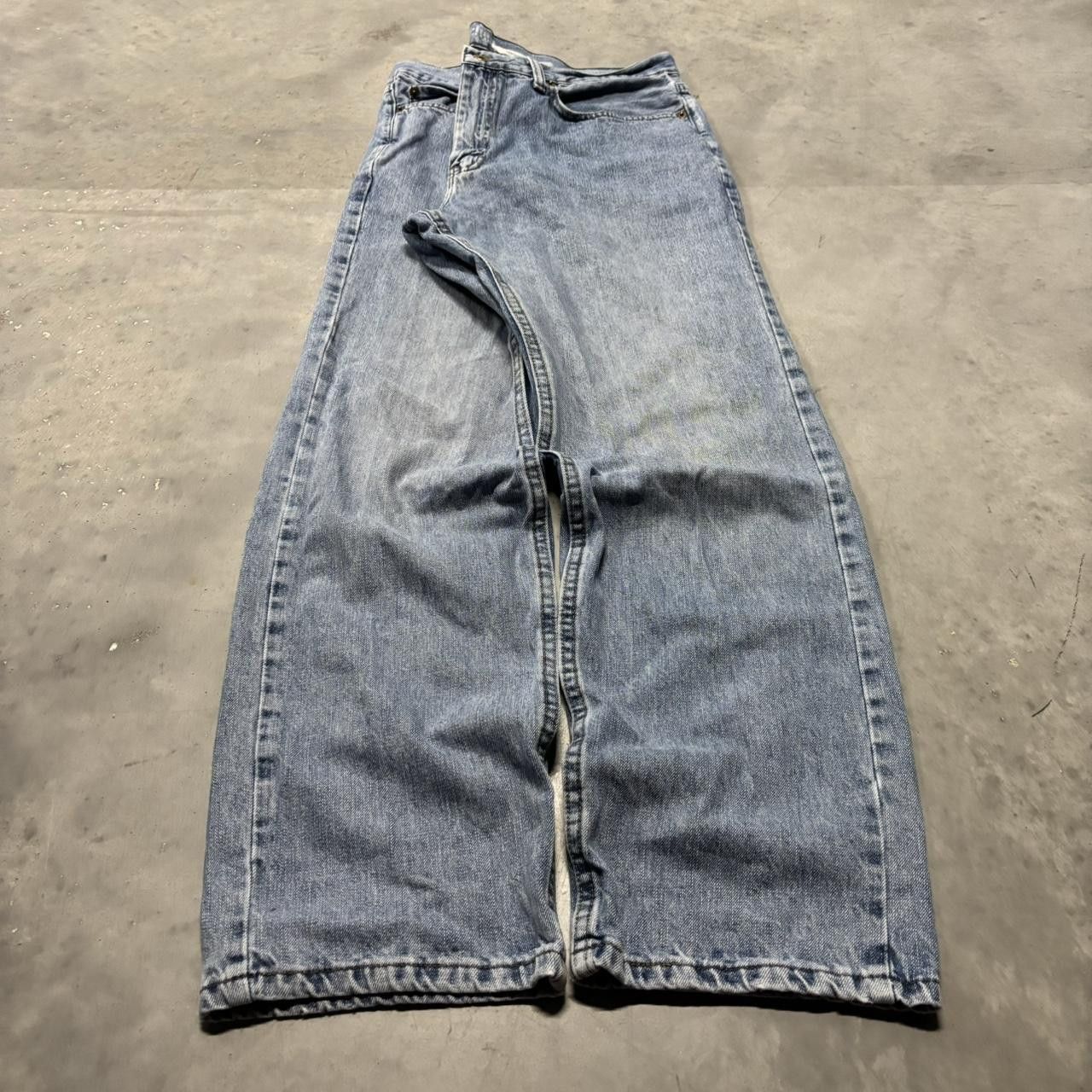 Japanese Brand × Vintage Crazy Vintage Y2K/2000s Grunge Light Wash Essential Denim Jeans! Size US 36 / EU 52 - 3 Thumbnail