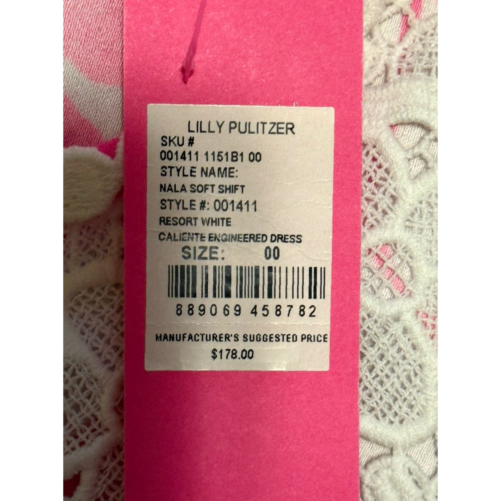 Lilly Pulitzer Lilly Pulitzer Dress Sz 00 White Resort NWT Nala Soft Shift Retail 78 Size XXS / US 00 / IT 34 - 7 Thumbnail