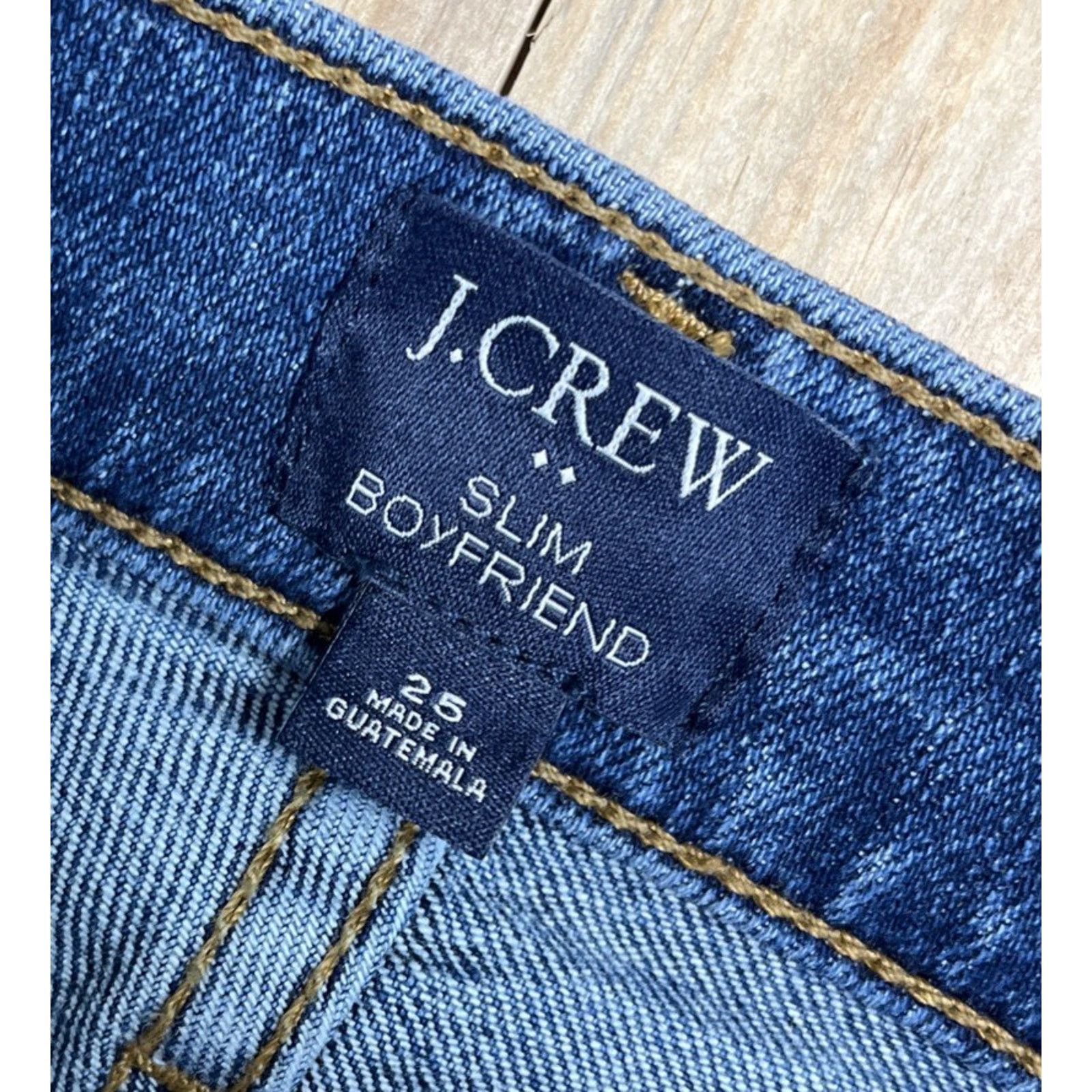 J.Crew J Crew Womens Jeans Blue Tag Size 25 Mid Rise Slim Boyfriend Size 28" / US 6 / IT 42 - 3 Thumbnail