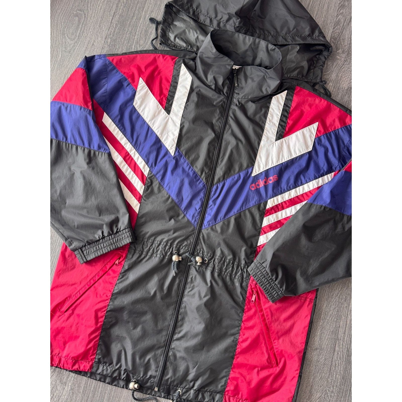 Adidas ADIDAS ORIGINAL MEN VINTAGE VTG 90'S RAIN TRACK JACKET Size US L / EU 52-54 / 3 - 2 Thumbnail