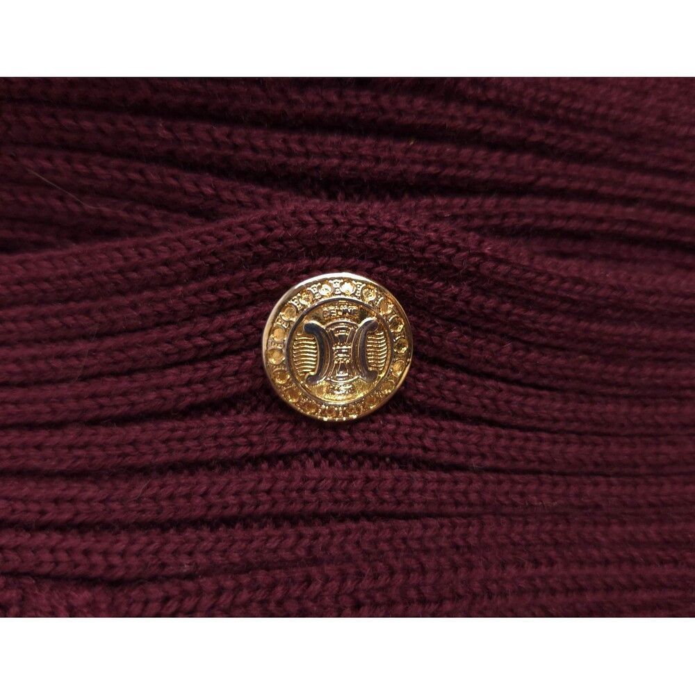 Celine Vintage 80s/90s Celine Paris 1/2 Crest Button Sweater Size M Size M / US 6-8 / IT 42-44 - 2 Thumbnail