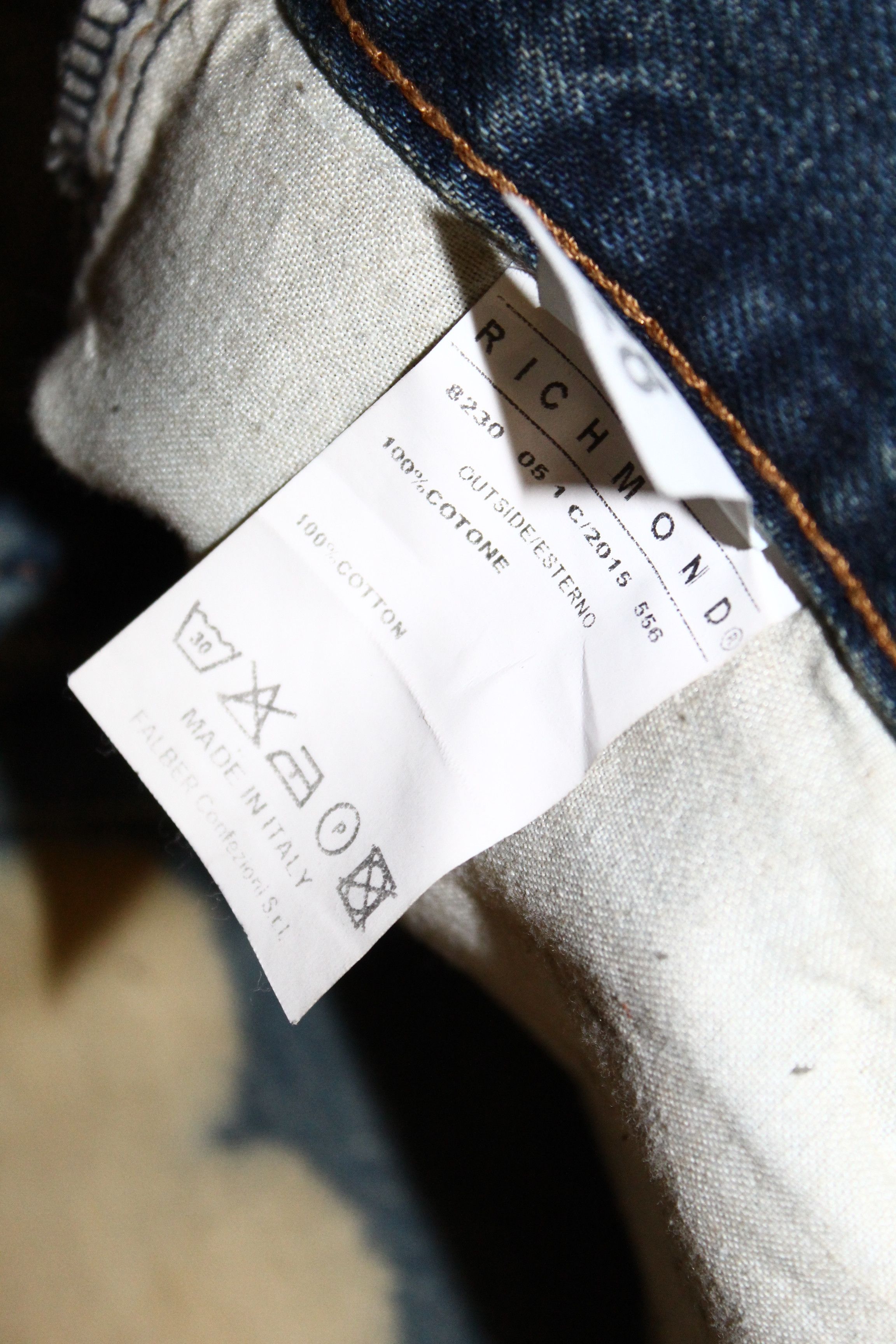 John Richmond Richmond Denim Bootcut Distressed Stonewashed Blue Jeans Size US 30 / EU 46 - 7 Thumbnail