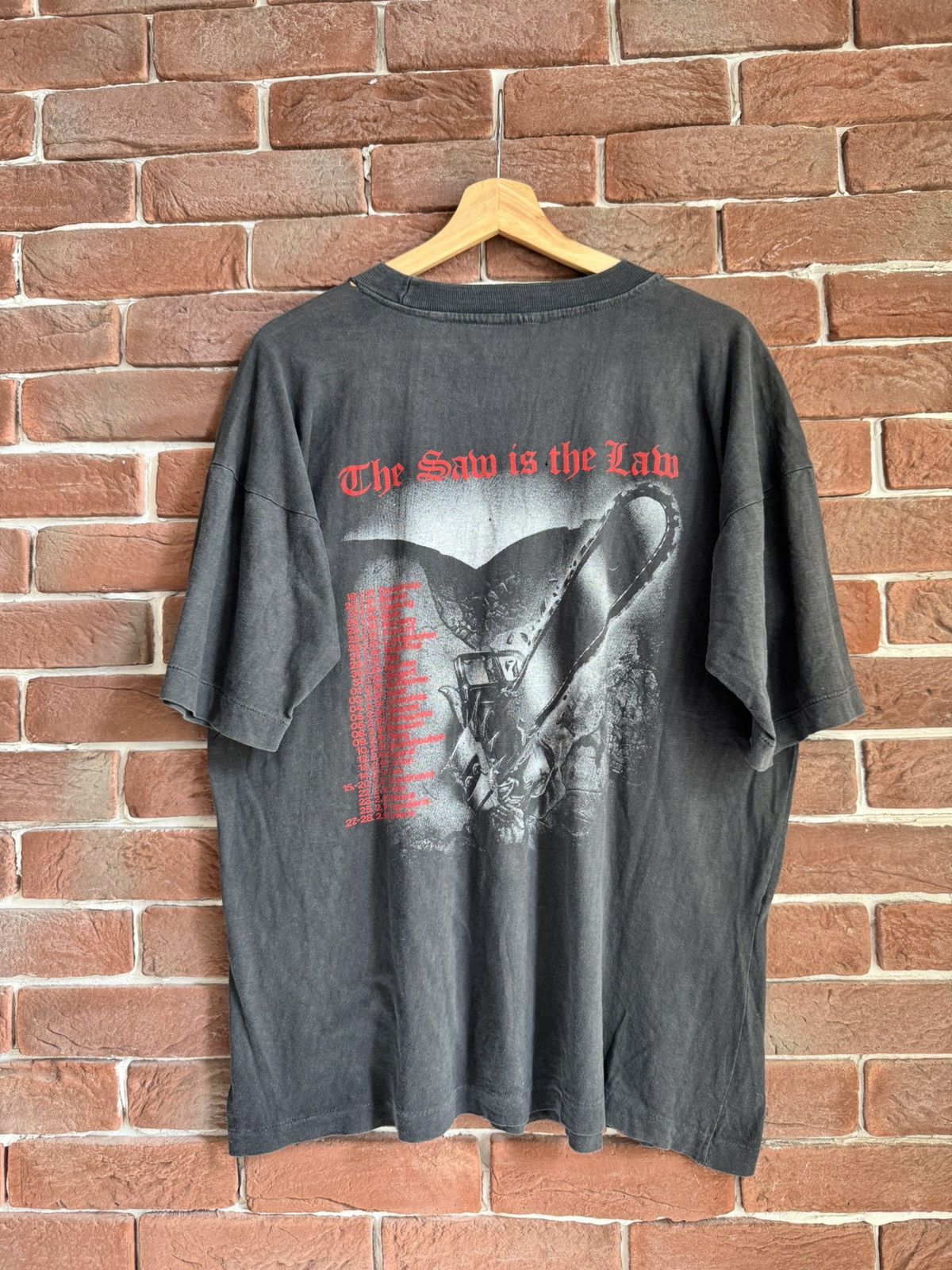 Band Tees Rare Sodom Saw is the law 90s Thrash Metal Band Vintage tee Size US XL / EU 56 / 4 - 2 Thumbnail