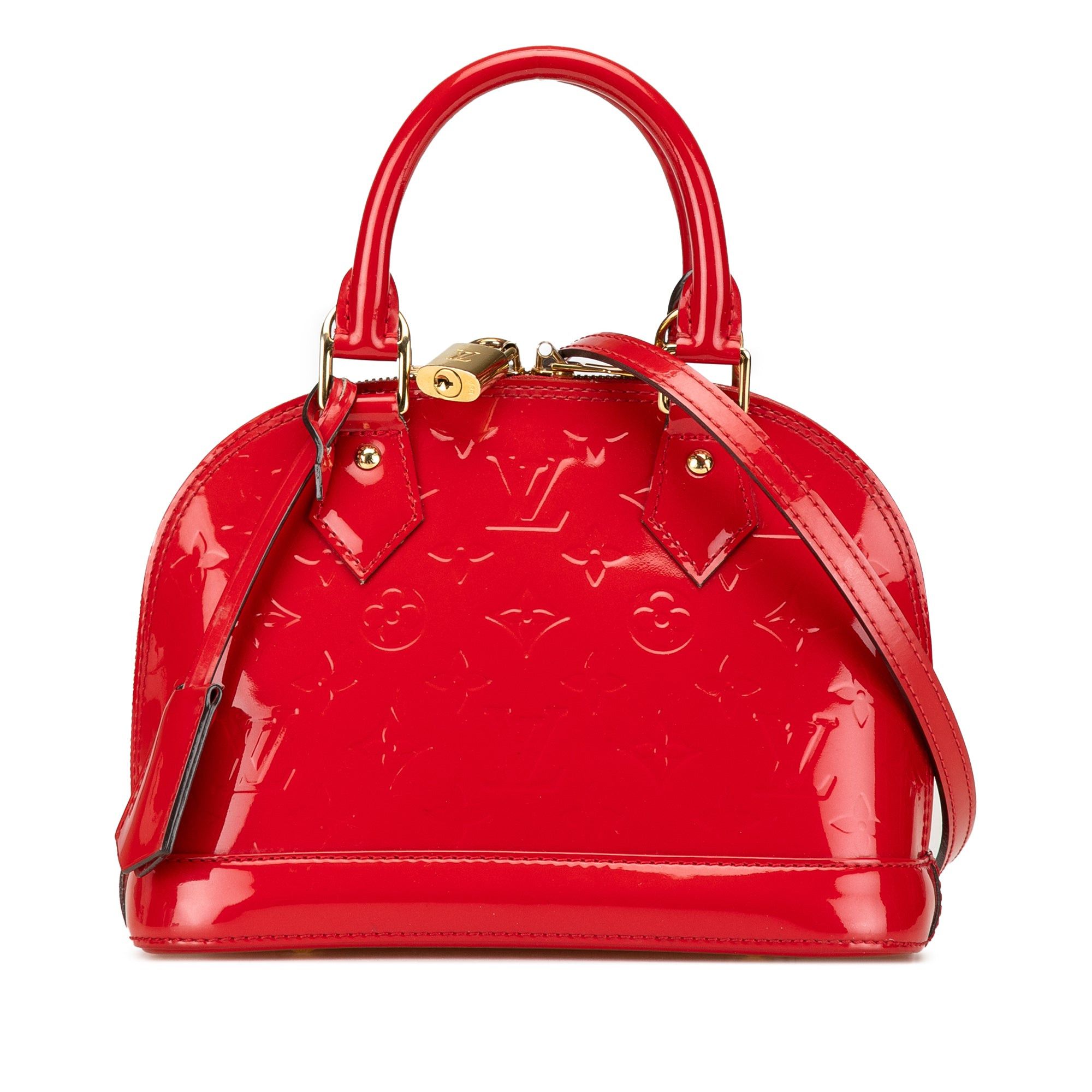 Louis Vuitton Louis Vuitton Monogram Vernis Alma BB Red Size ONE SIZE - 1 Thumbnail