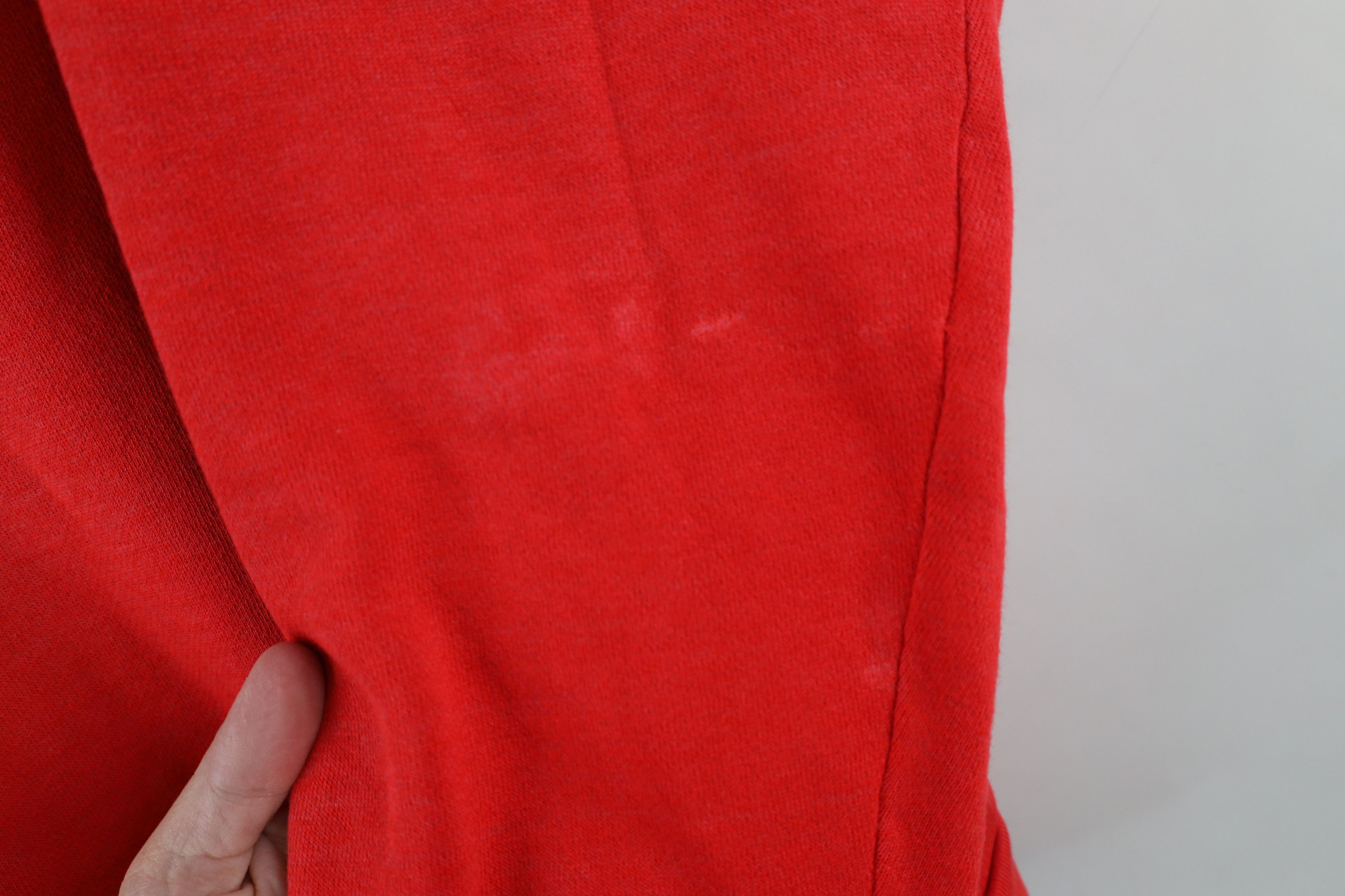 Vintage Vintage 70s Streetwear Raglan Crewneck Sweatshirt Red USA Size XL / US 12-14 / IT 48-50 - 4 Thumbnail
