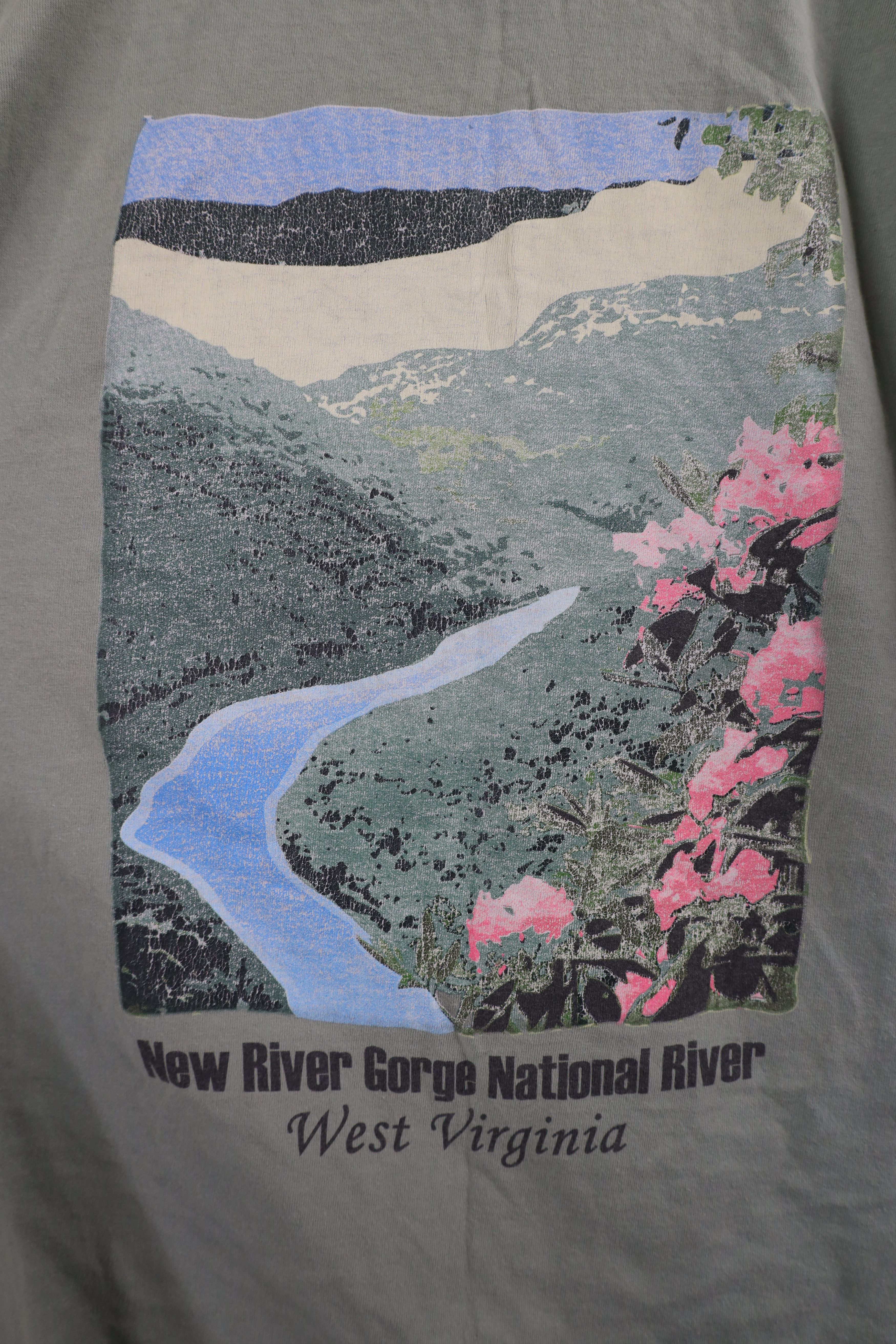 Vintage Vintage 90s Streetwear New River Gorge National T-Shirt USA Size US L / EU 52-54 / 3 - 9 Thumbnail