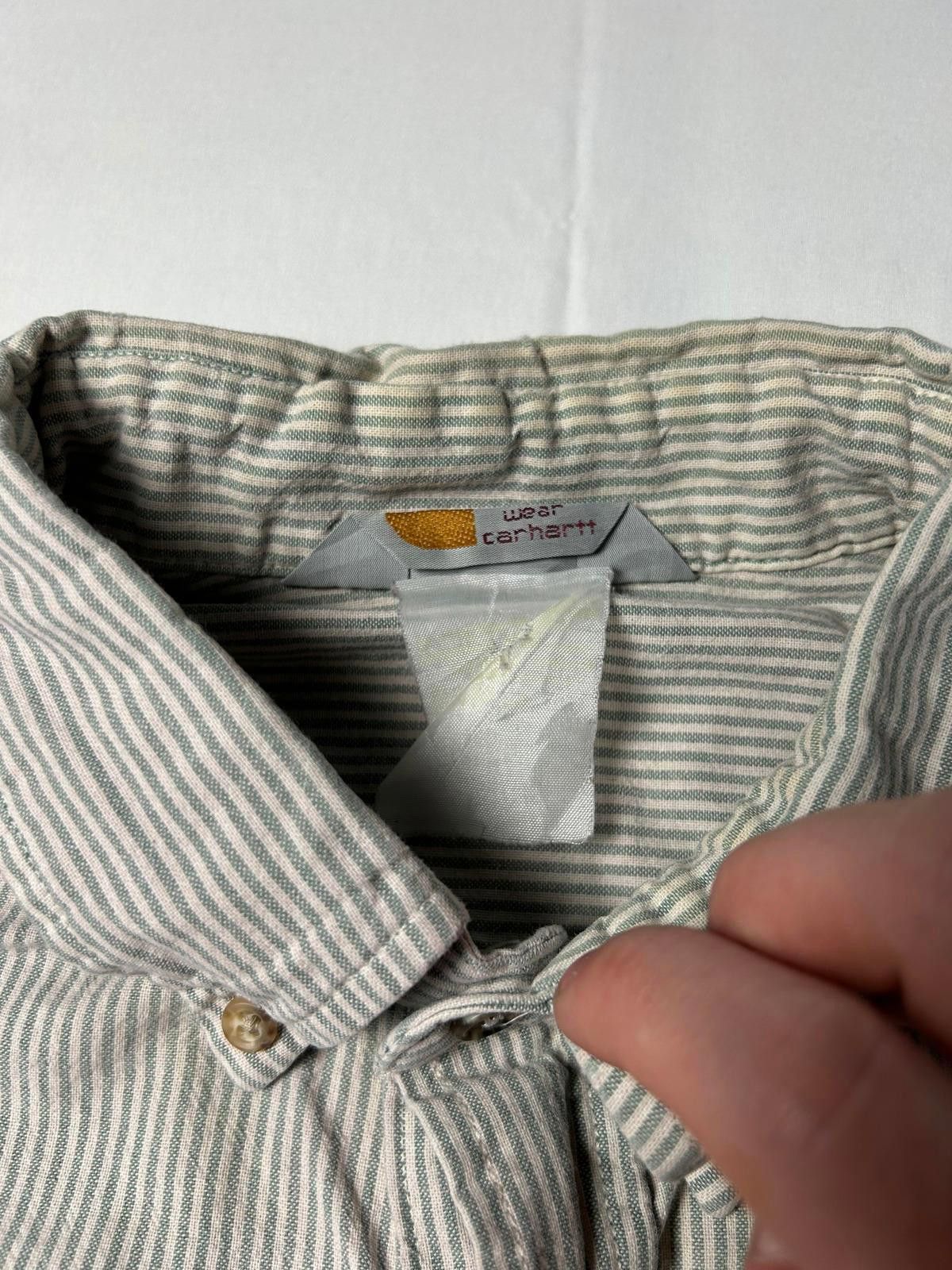 Carhartt Carhartt Pocket Shirt Heavyweight Pinstripe Workwear Grey Size US XL / EU 56 / 4 - 4 Thumbnail