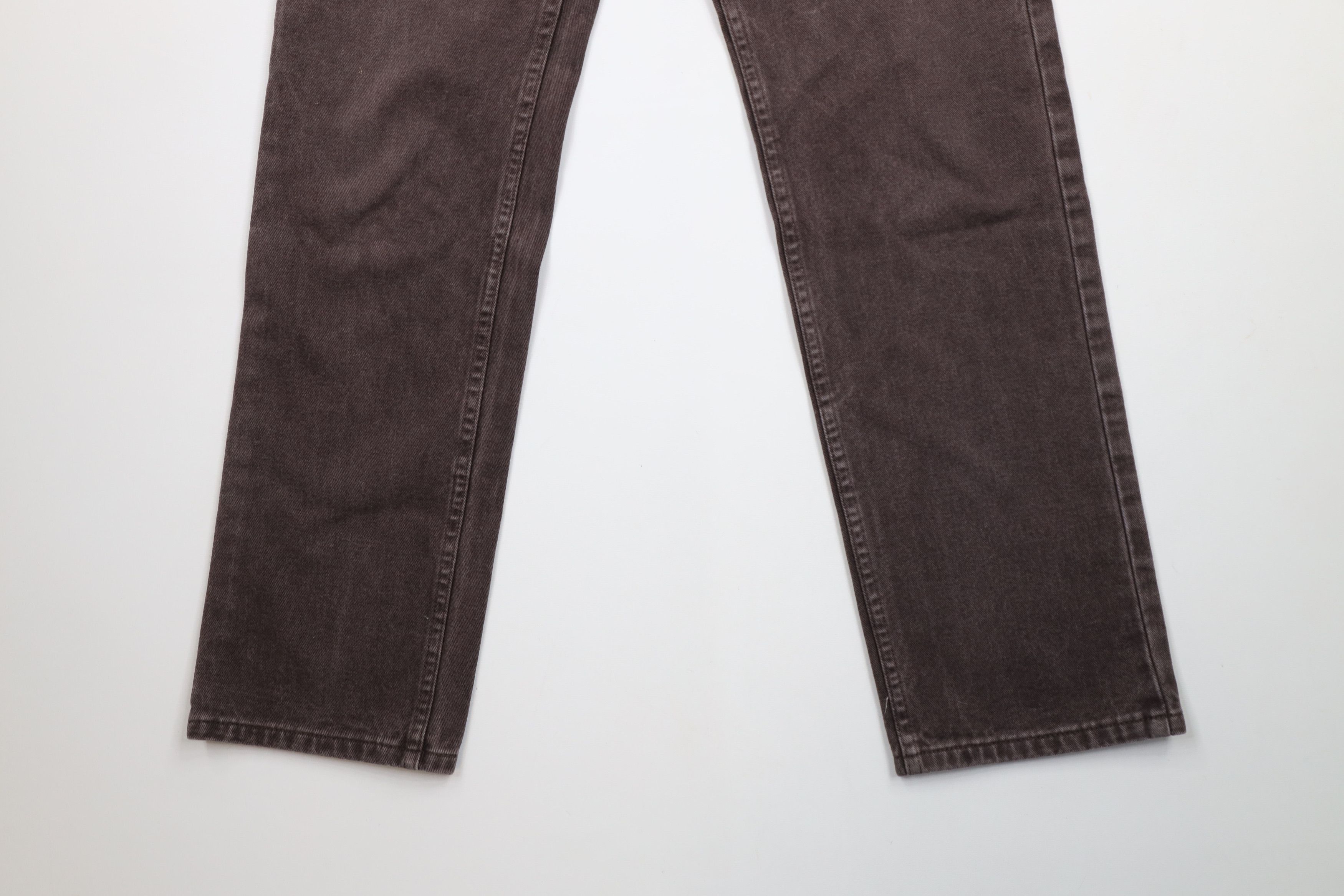 Lee × Vintage Vintage 90s Lee Straight Leg Denim Jeans Brown Cotton Size US 32 / EU 48 - 4 Thumbnail