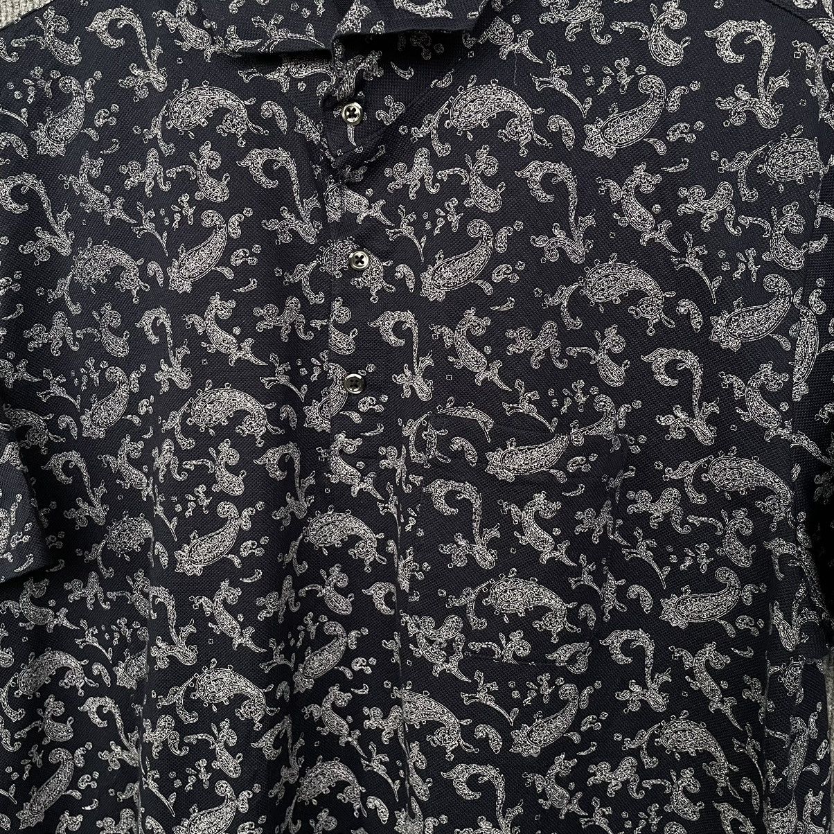 Japanese Brand Hilton Paisley AOP Design Made in Japan Polo Shirt Size US L / EU 52-54 / 3 - 2 Thumbnail