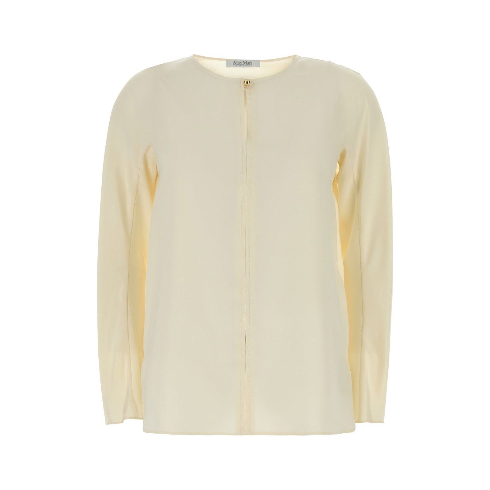 Max Mara MAX MARA Ivory Stretch Silk Mitico Blouse New & Authentic (W Size S / US 4 / IT 40 - 1 Thumbnail