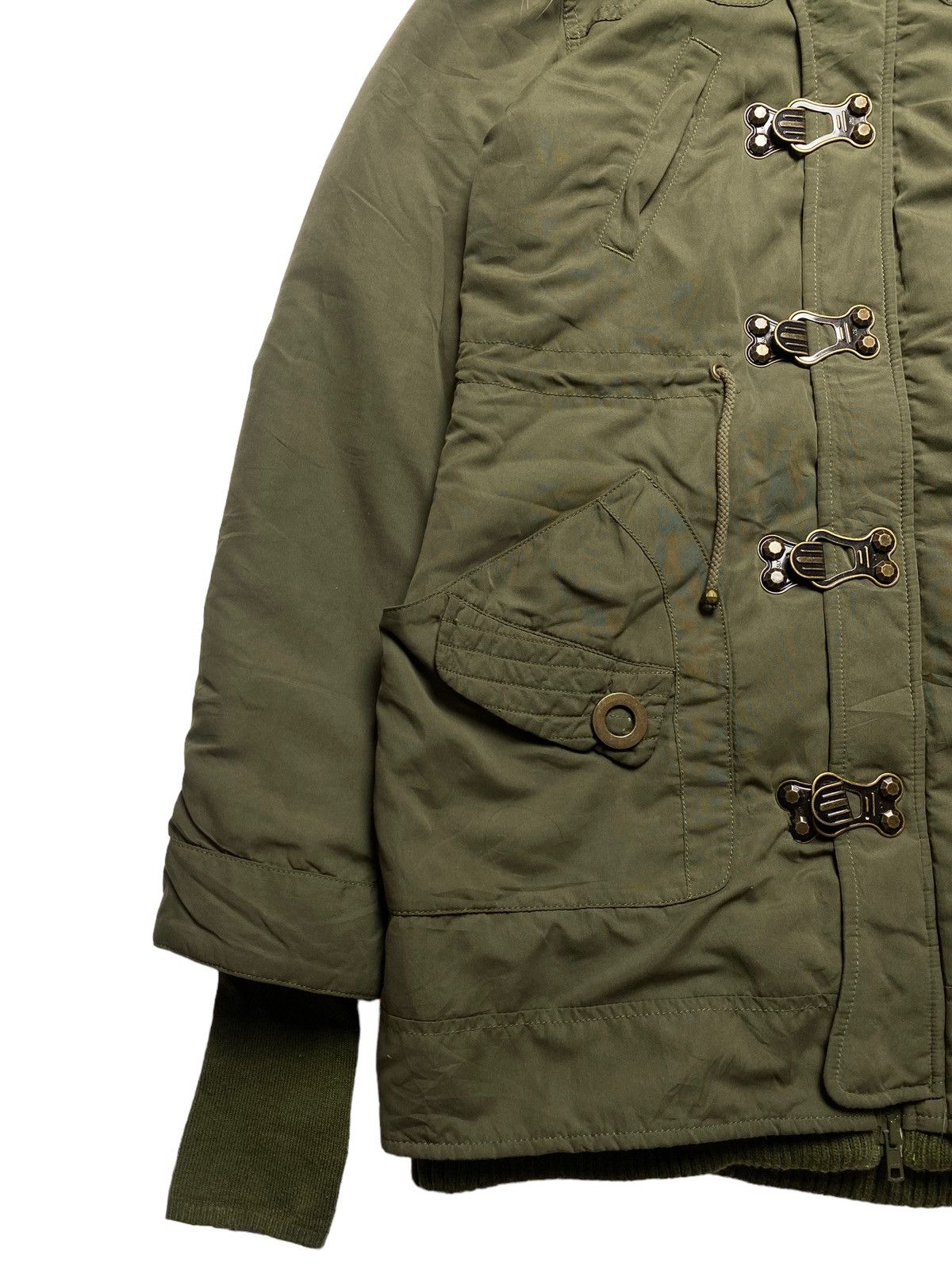 If Six Was Nine 2000s SLY Product - Raccoon Fur Hoodie Cargo Jacket Size US M / EU 48-50 / 2 - 5 Thumbnail