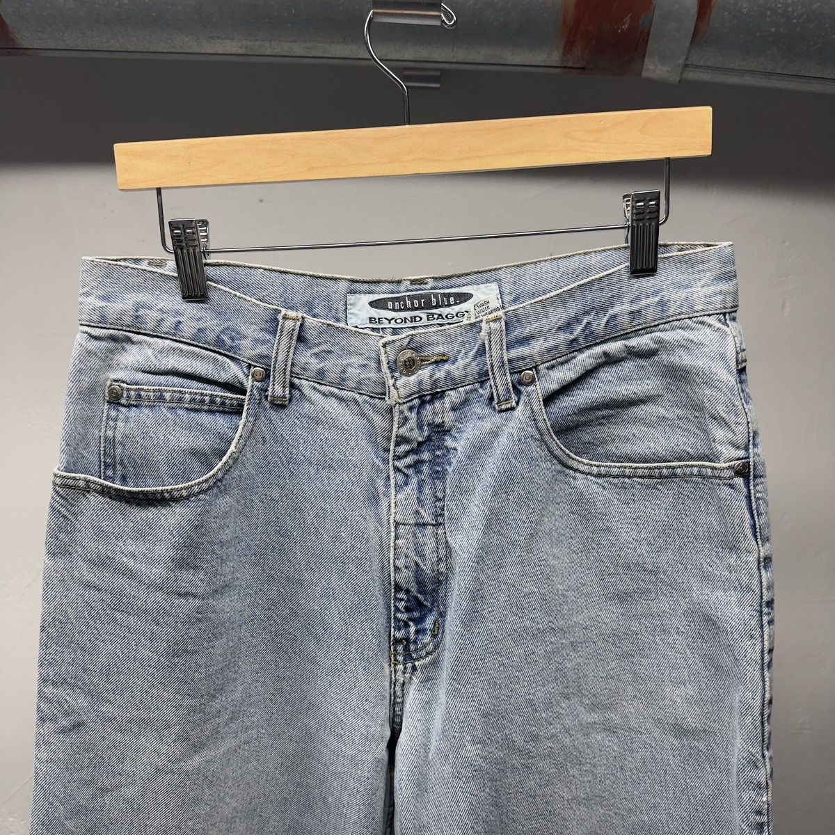 Vintage 90s Thrashed Faded Baggy Wide Leg Jeans ERD Grunge Chrome Size US 32 / EU 48 - 9 Thumbnail