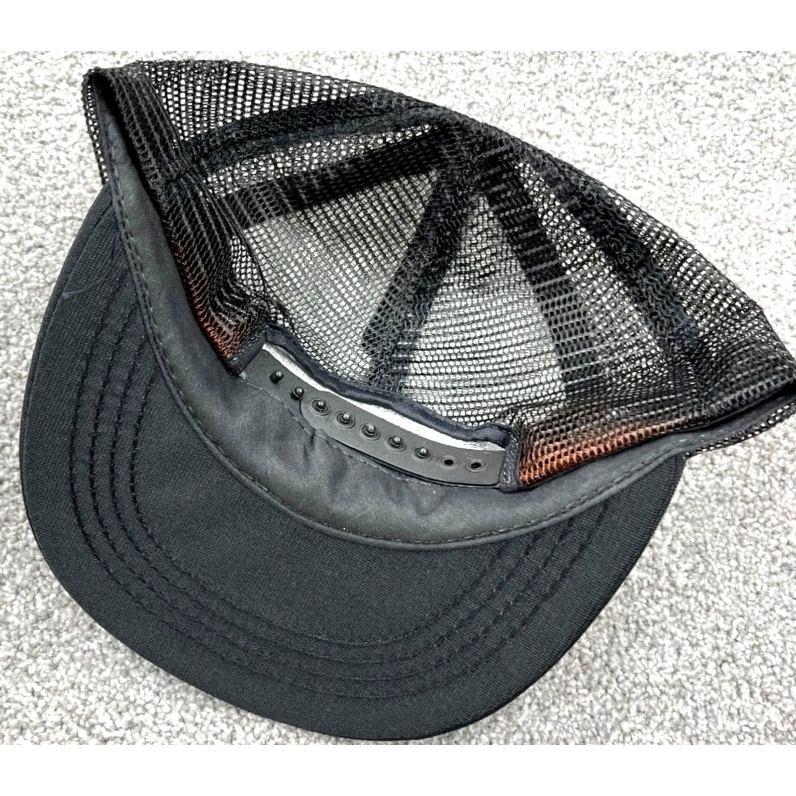 Coal VINTAGE Miners Oil Trucker Hat Cap Black Red USA Made 80s Patch Coal Snap Back Mens Size ONE SIZE - 3 Thumbnail