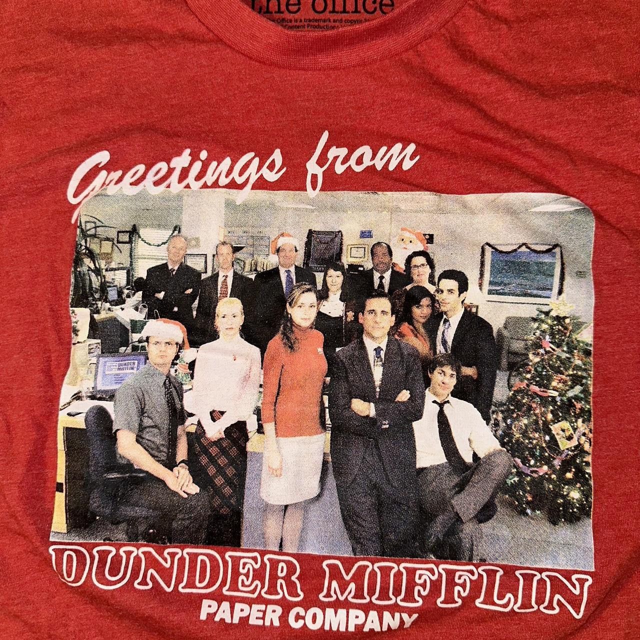 Ripple Junction The Office Dundler Mifflin Christmas Card Photo T-Shirt Size US XL / EU 56 / 4 - 2 Thumbnail