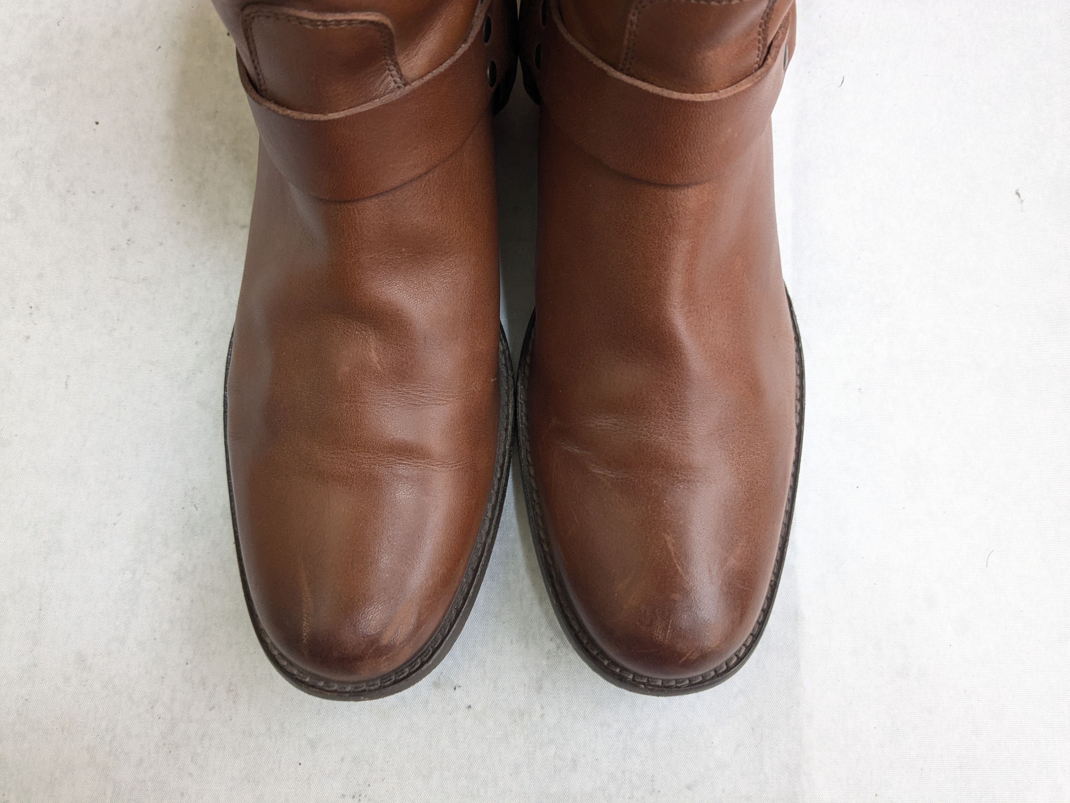 Frye Frye Harness Boots Brown Leather 7.5 Leather Buckle Harness Size US 7.5 / EU 40-41 - 3 Thumbnail