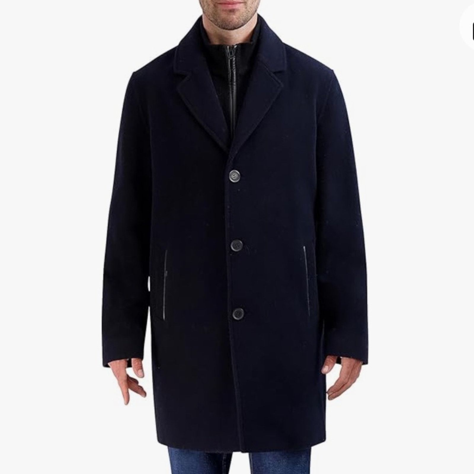 Cole Haan Cole Haan Wool Plush Car Coat - Navy Size XL Size US XL / EU 56 / 4 - 1 Thumbnail