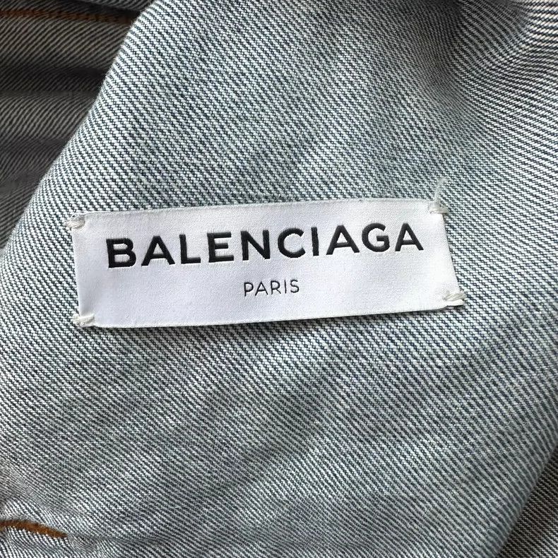 Balenciaga Balenciaga size 34 Blue Back Letter Logo Denim Jacket Size S / US 4 / IT 40 - 5 Thumbnail
