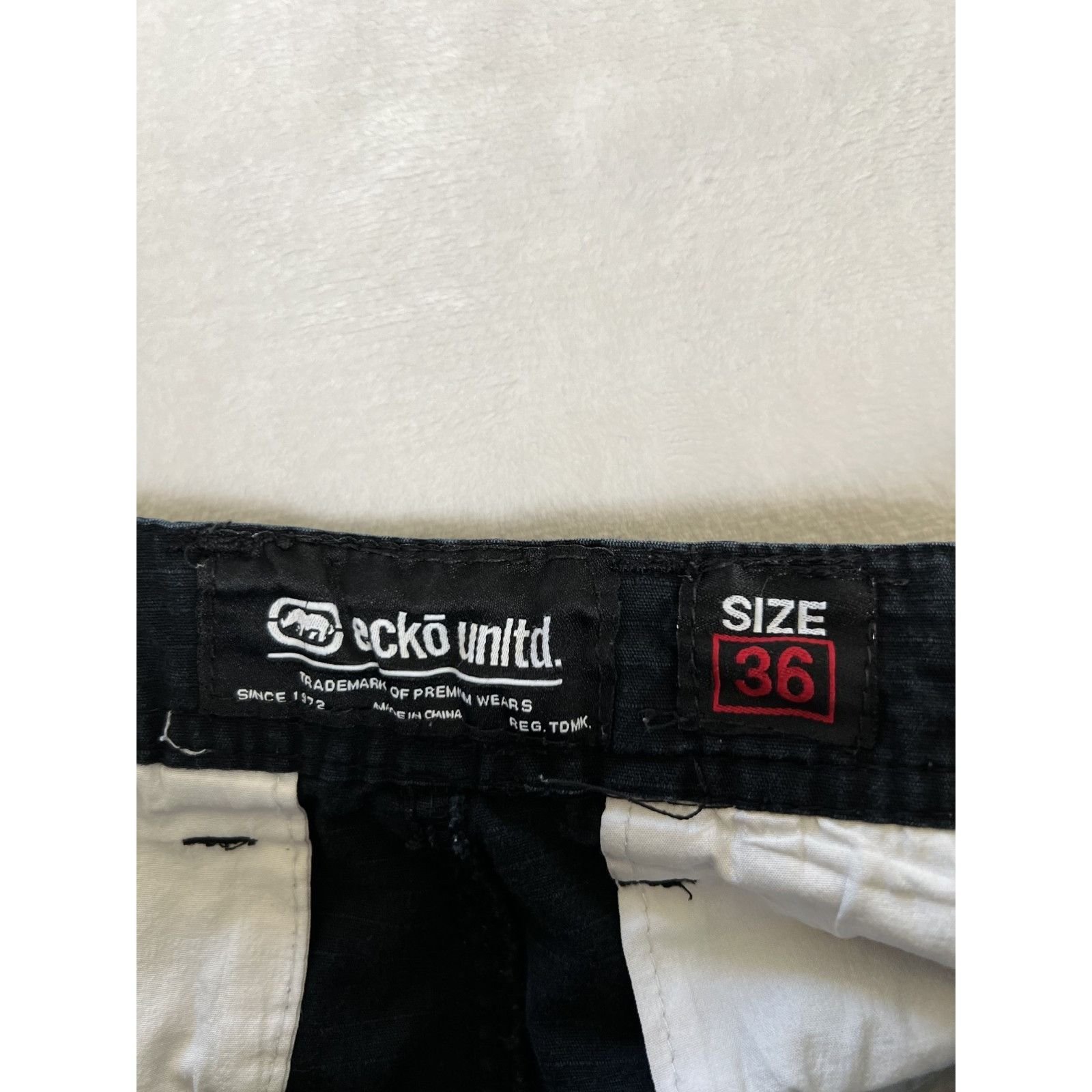 Ecko Unltd. Vintage Ecko Unltd Rip Stop Cargo Black Shorts Size 36 Belte Size US 36 / EU 52 - 5 Thumbnail