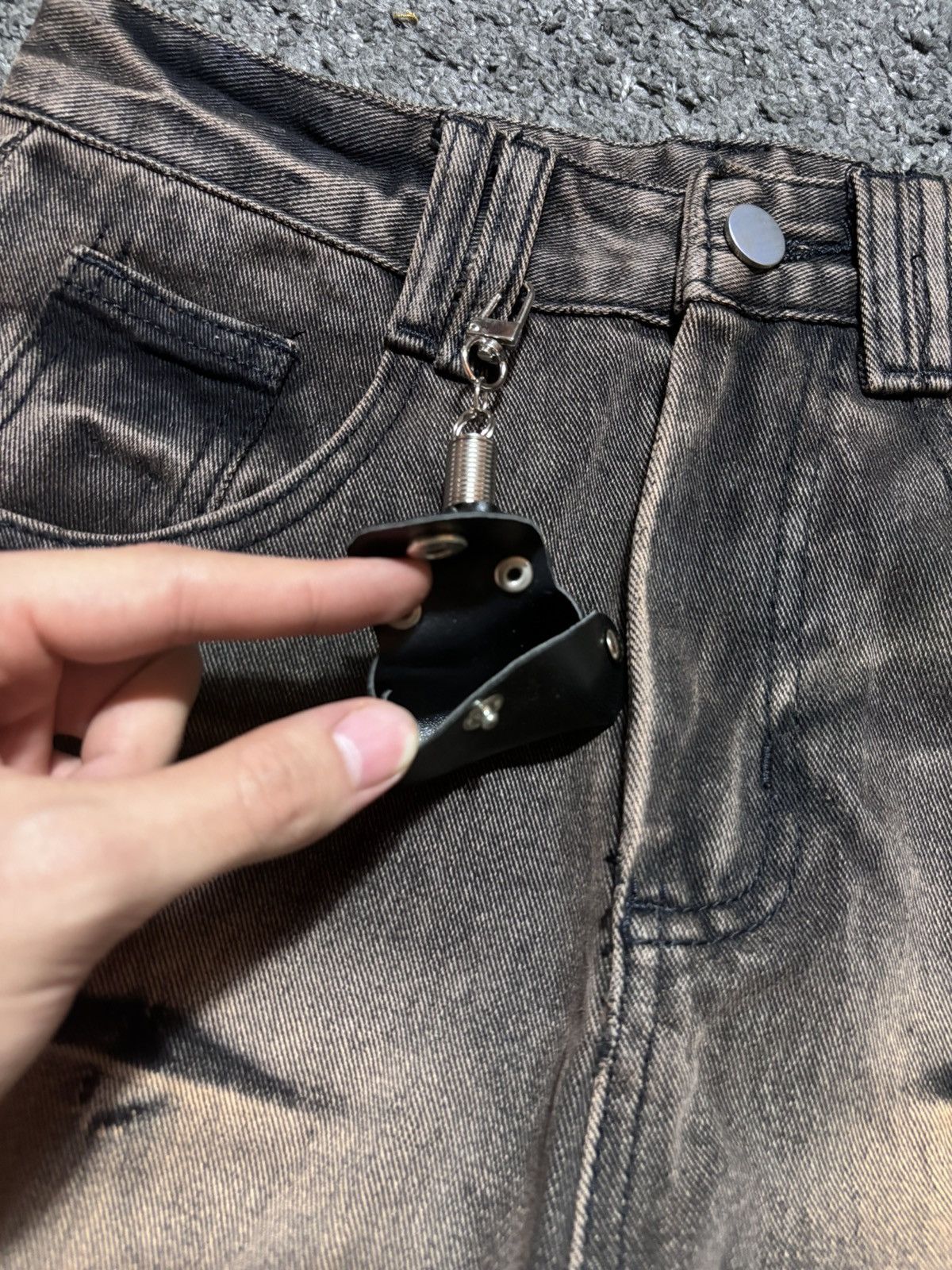 Jean × Vintage Vintage very rare wide super baggy thunder brown jeans Size US 29 - 9 Thumbnail