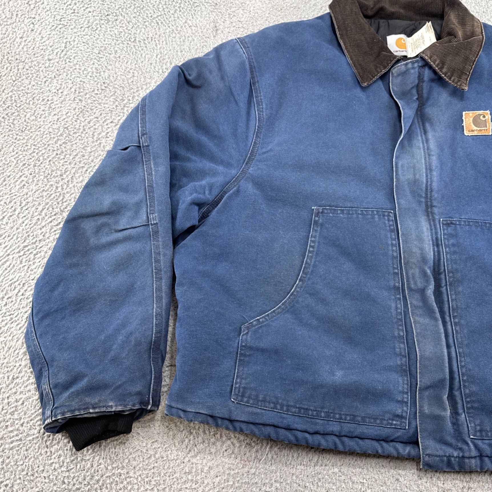 Carhartt VINTAGE Carhartt Jacket Mens 2XL Quilt Lined Canvas Blue USA Made J22 BLU RARE Size US XXL / EU 58 / 5 - 3 Thumbnail