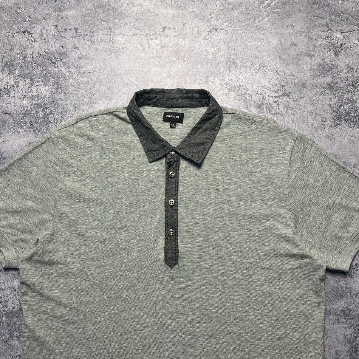 Diesel × Vintage Vintage Diesel Tee Polo Shirt Y2K Avant-Garde Size US XL / EU 56 / 4 - 2 Thumbnail
