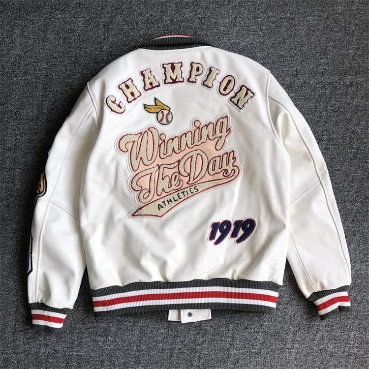 Japanese Brand × Vintage Men's loose PU leather baseball jacket Size US L / EU 52-54 / 3 - 4 Thumbnail
