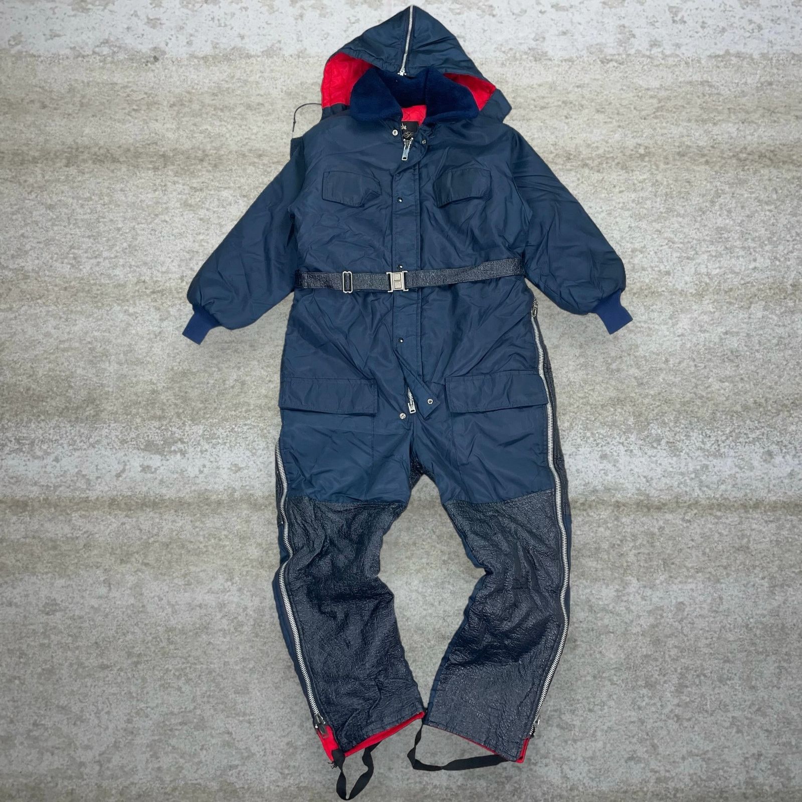 True Vintage 60s Golden Fleece Snowsuit Men L Blue Coveralls