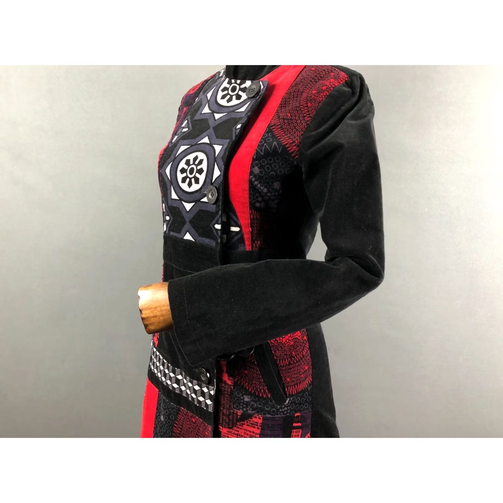 Desigual Desigual Women's Coat Black Cotton Single-Breasted 38 Embroidered Logo Pockets Branded Buttons Regular Fit Casual Overcoat Size XS / US 0-2 / IT 36-38 - 6 Thumbnail