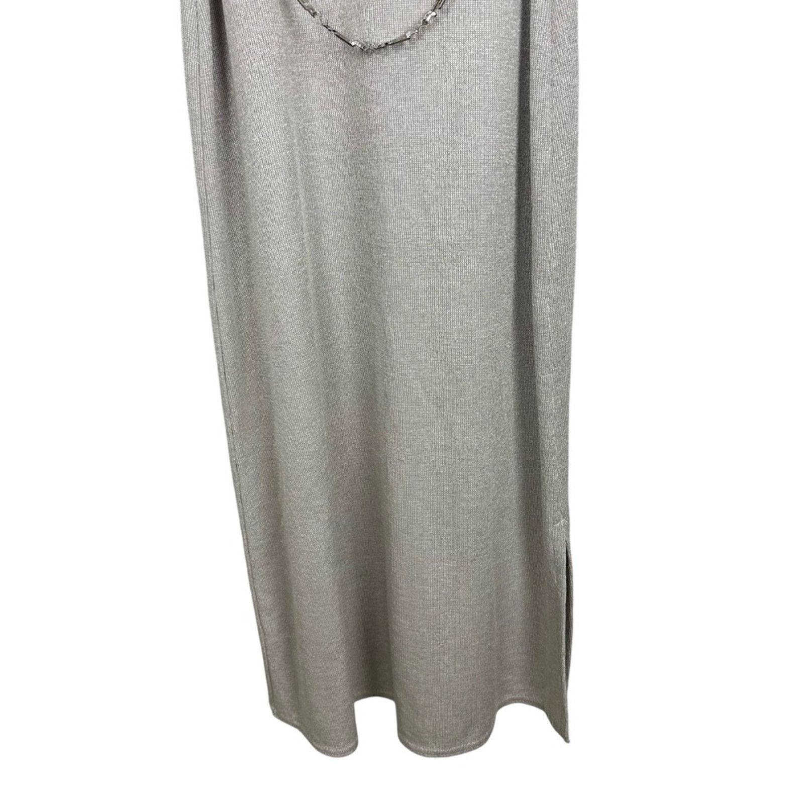 Other 90’s Scoop Neck Slip Midi Belted Chain Silver Dress Sz 8 Size M / US 6-8 / IT 42-44 - 8 Thumbnail