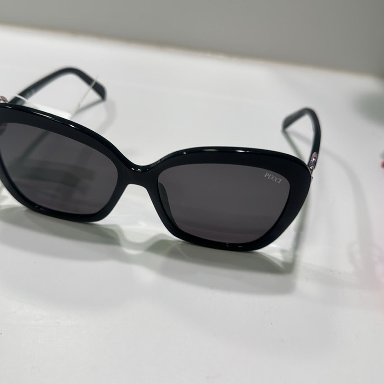 Emilio Pucci 58mm Butterfly Sunglasses Emilio Pucci Shiny Black Smoke Size ONE SIZE - 6 Thumbnail