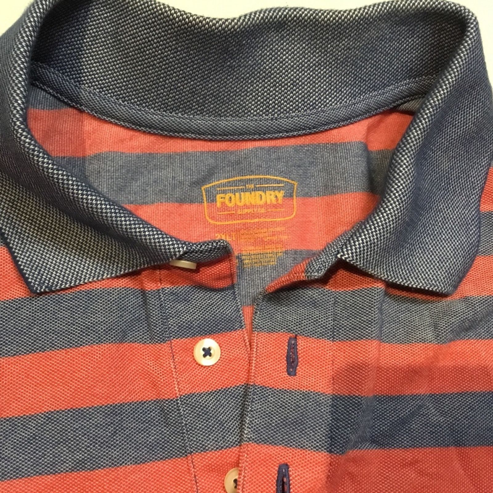 Vintage Foundry Foundry Striped Polo Shirt Size US XXL / EU 58 / 5 - 2 Thumbnail