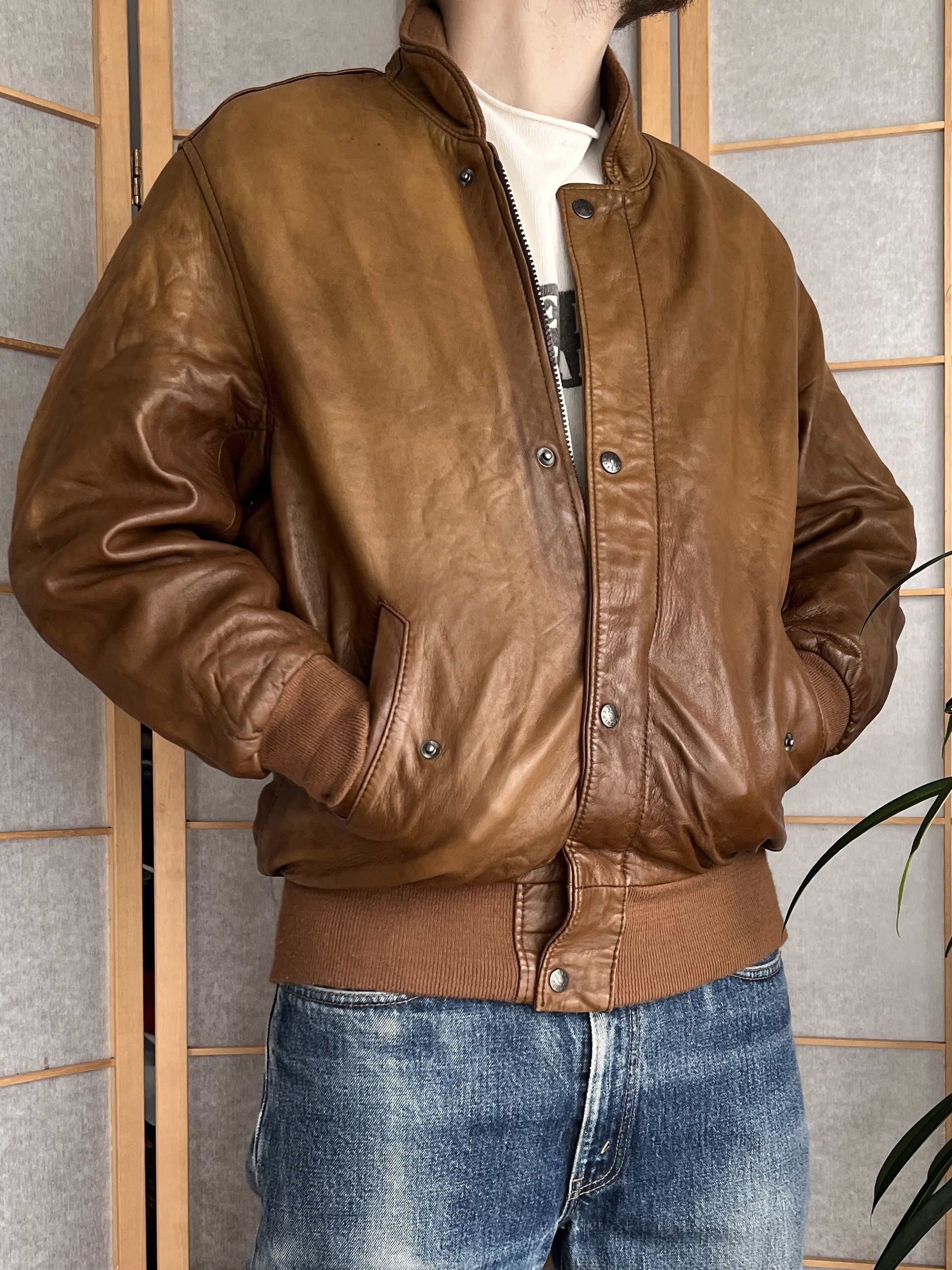 Hysteric Glamour Crazy vintage 90s lambskin leather bomber jacket opium japan Size US S / EU 44-46 / 1 - 16 Thumbnail
