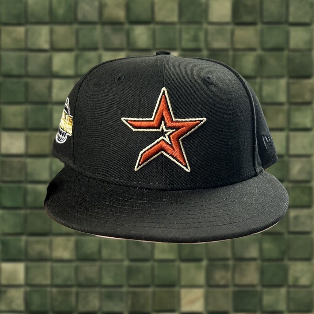 New Era New Era Houston Astros 5950 Fitted Hat 7 5/8 Black Pink Star 05 Patch Mens Size ONE SIZE - 1 Thumbnail