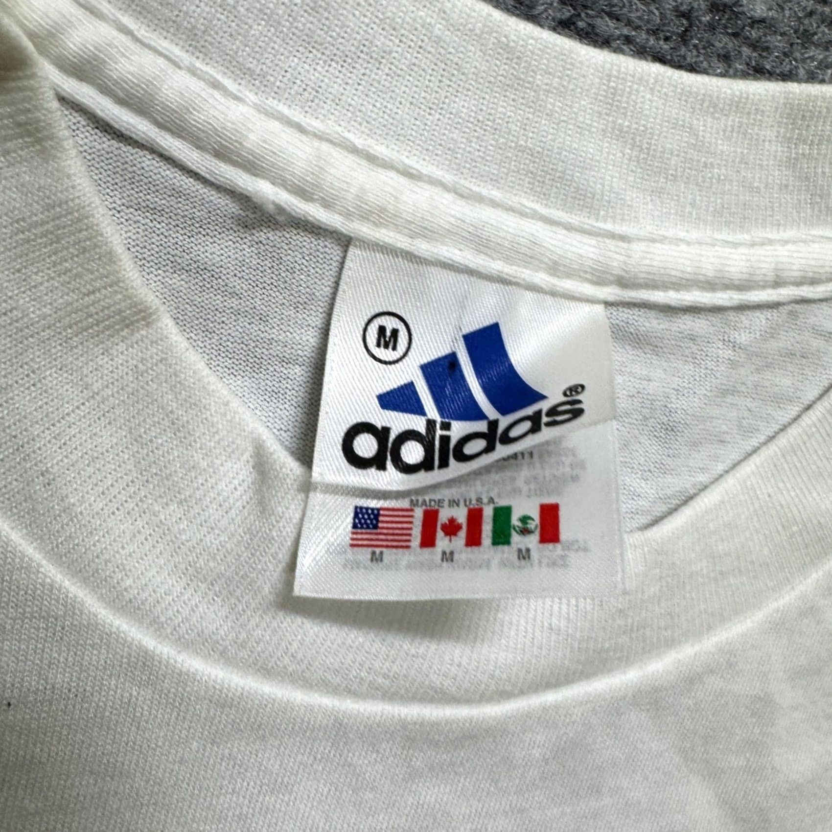Adidas VTG Adidas Tennis T-shirt Mens M Shite Yellow Y2K 90s PLU University Shirt Size US M / EU 48-50 / 2 - 5 Thumbnail