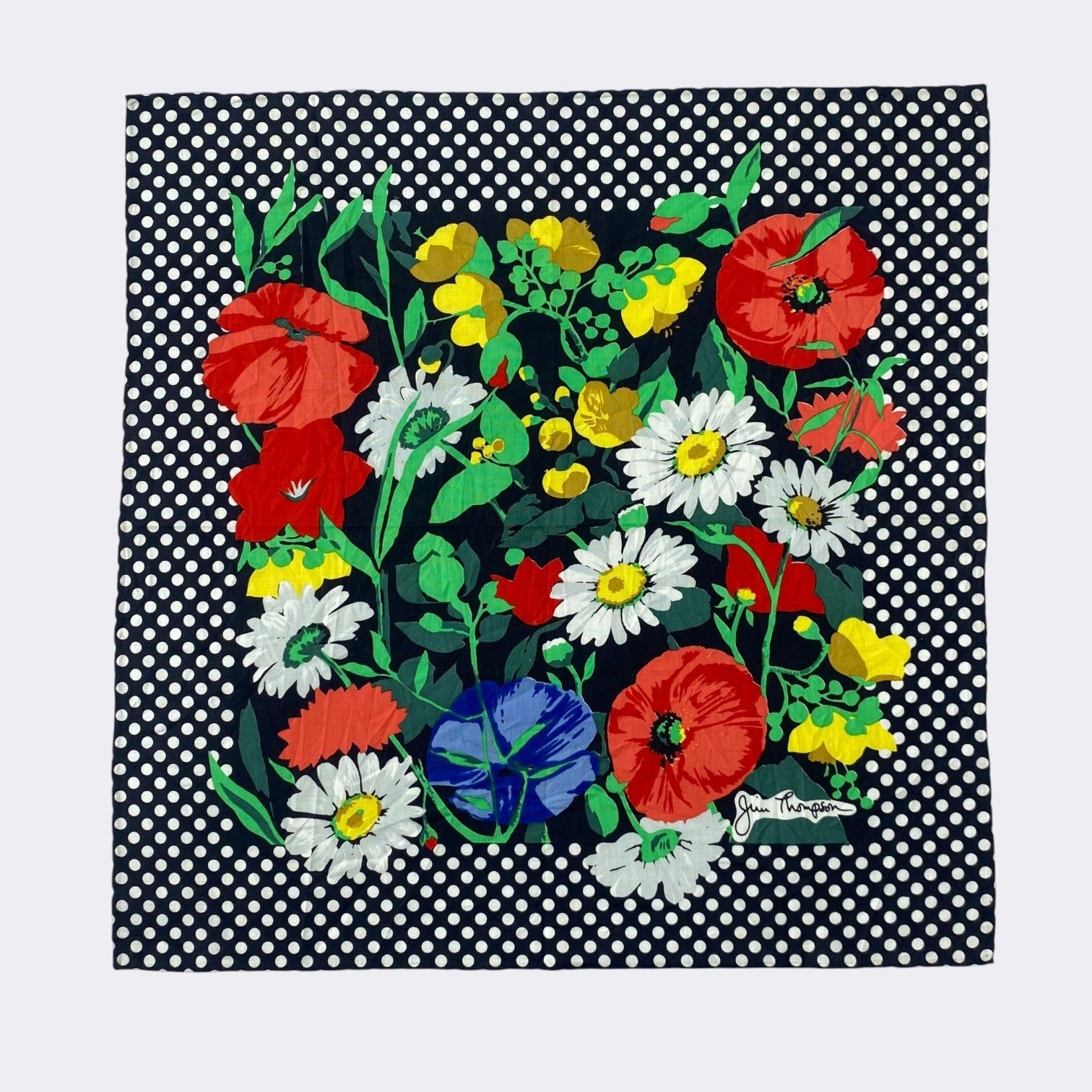 Jim Thompson Vintage Jum Thompson Handkerchief Neckerchief Bandana H131R Size ONE SIZE - 1 Thumbnail