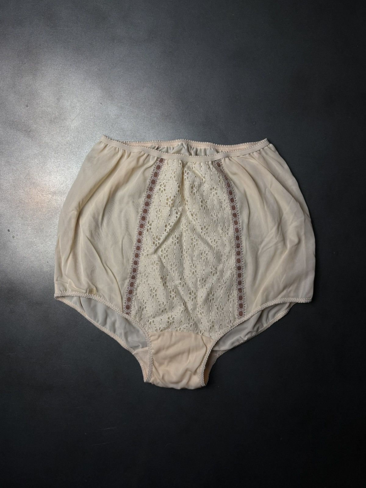 Marks & Spencer × Vintage 1960s Lace Trim Granny Panties Vintage St. Michaels High Wai Size ONE SIZE - 5 Thumbnail
