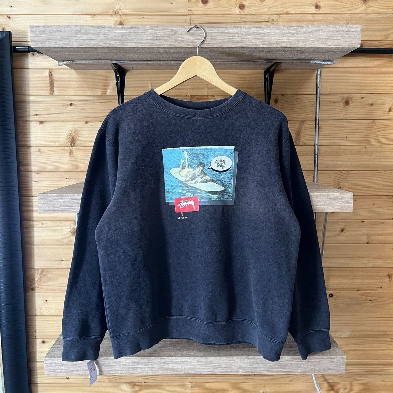 Stussy vintage stussy chill'n out faded sweatshirt black Size US M / EU 48-50 / 2 - 1 Thumbnail