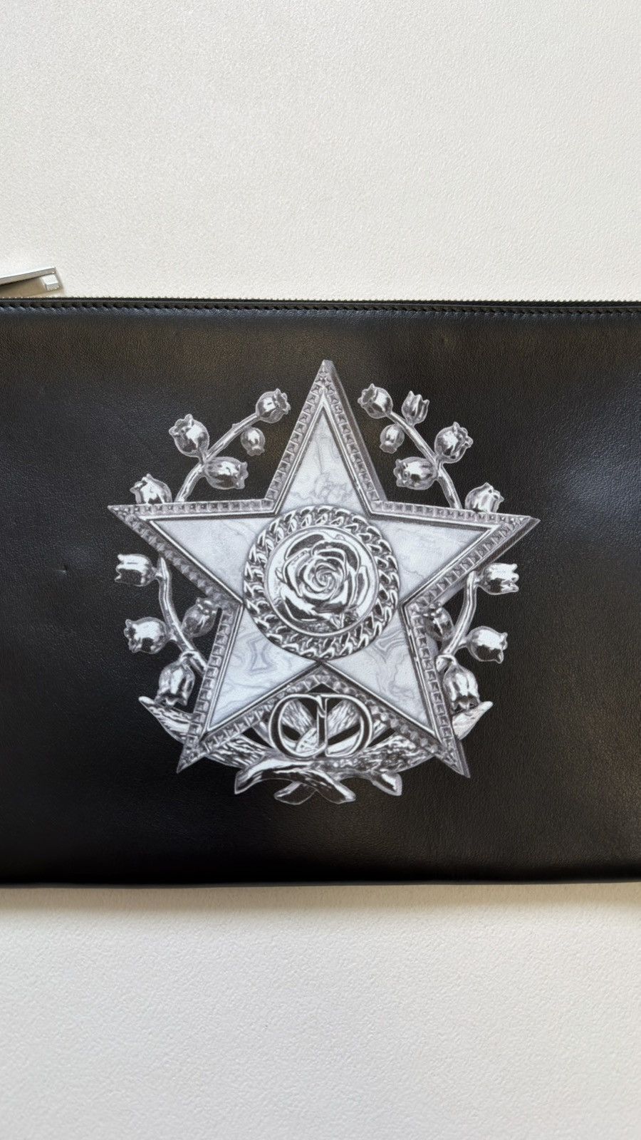 Dior A/W 22 Black Leather Show Invite Pouch Size ONE SIZE - 3 Thumbnail