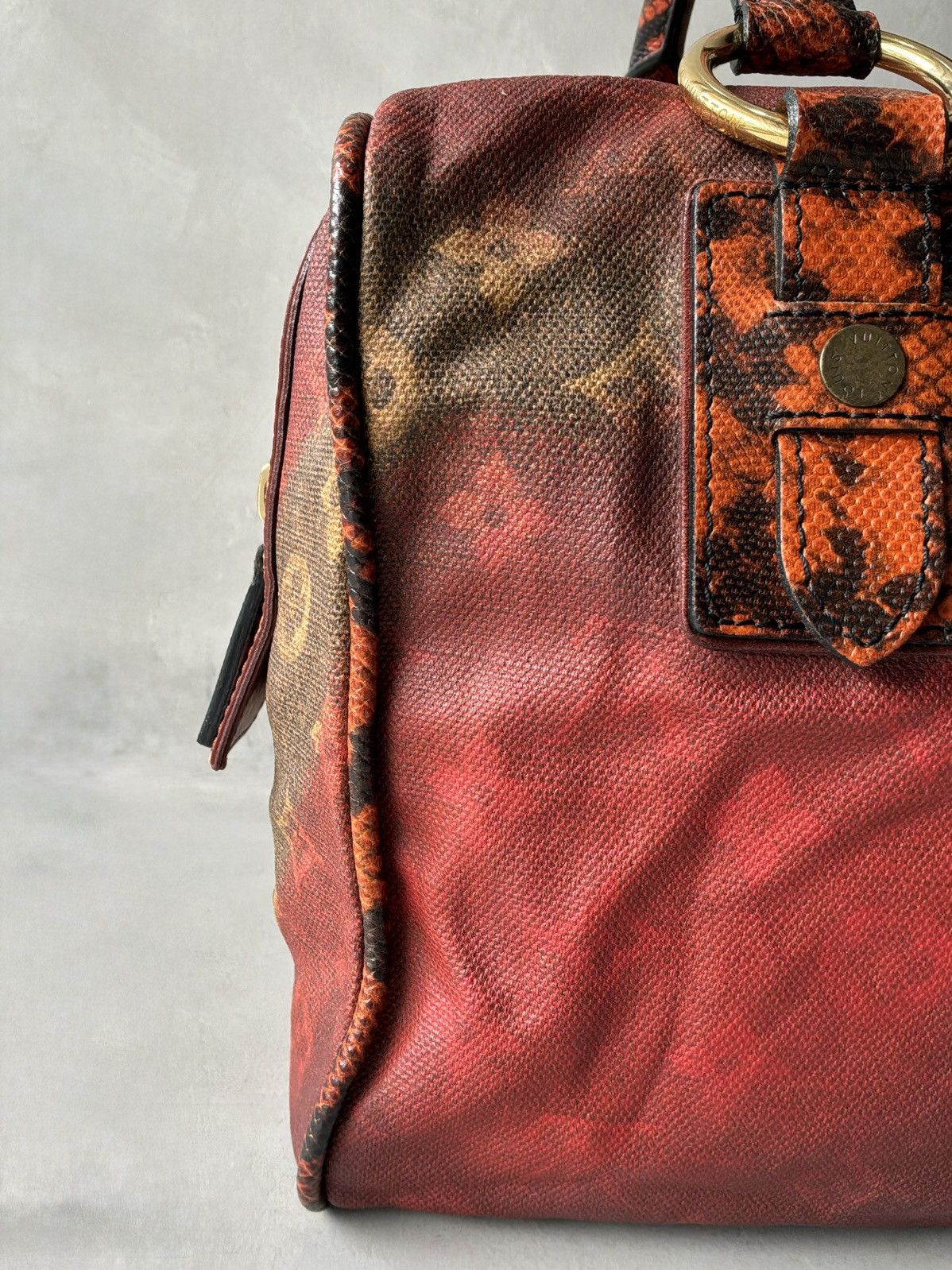 Louis Vuitton Louis Vuitton x Richard Prince - Red Mono/Snakeskin Handbag Size ONE SIZE - 15 Thumbnail