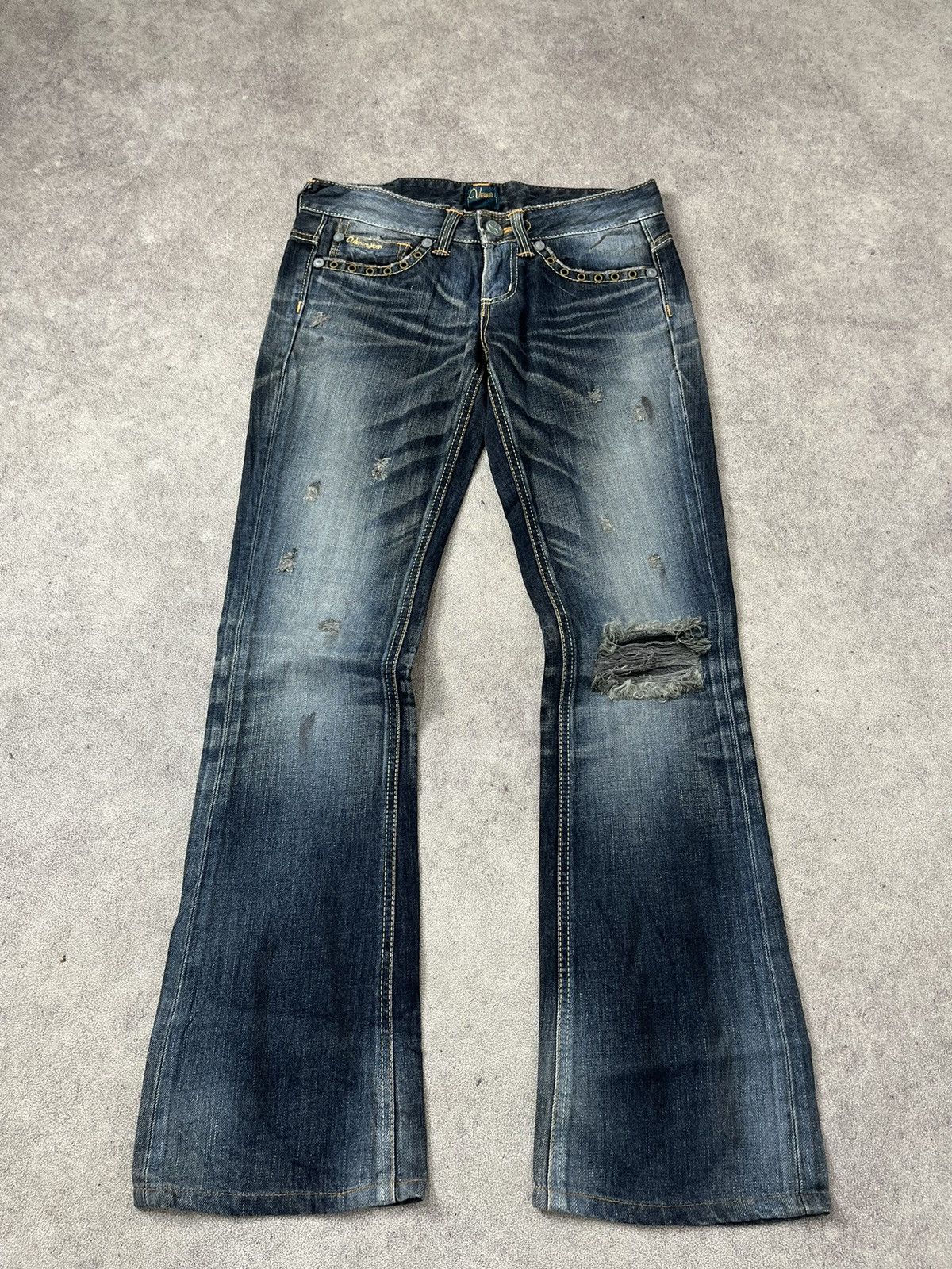 Tornado Mart Something edwin vienus flared distressed jeans Size US 28 / EU 44 - 1 Thumbnail