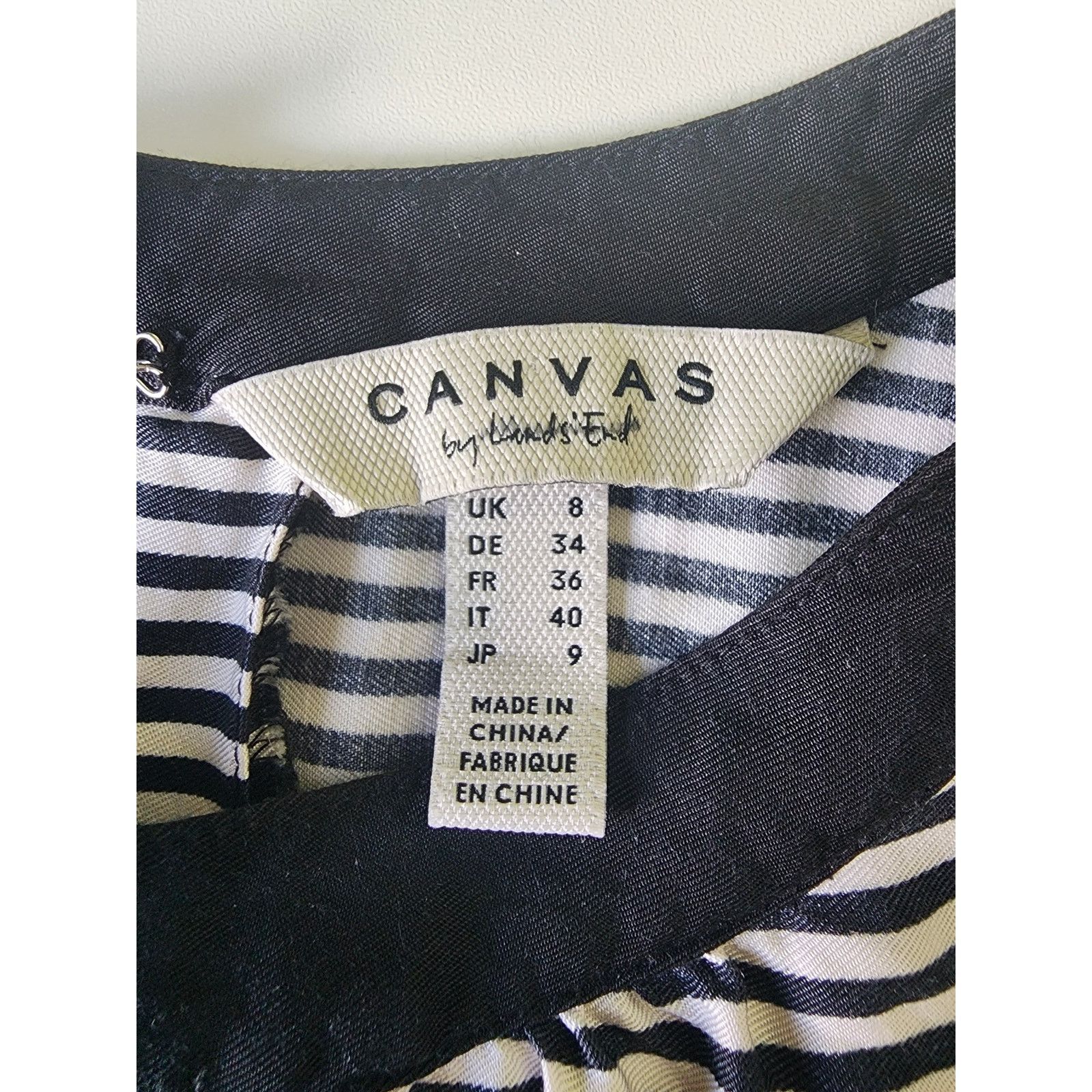 Lands' End Canvas by Lands End Black Stripe Blouse Womens 4 Size S / US 4 / IT 40 - 7 Thumbnail